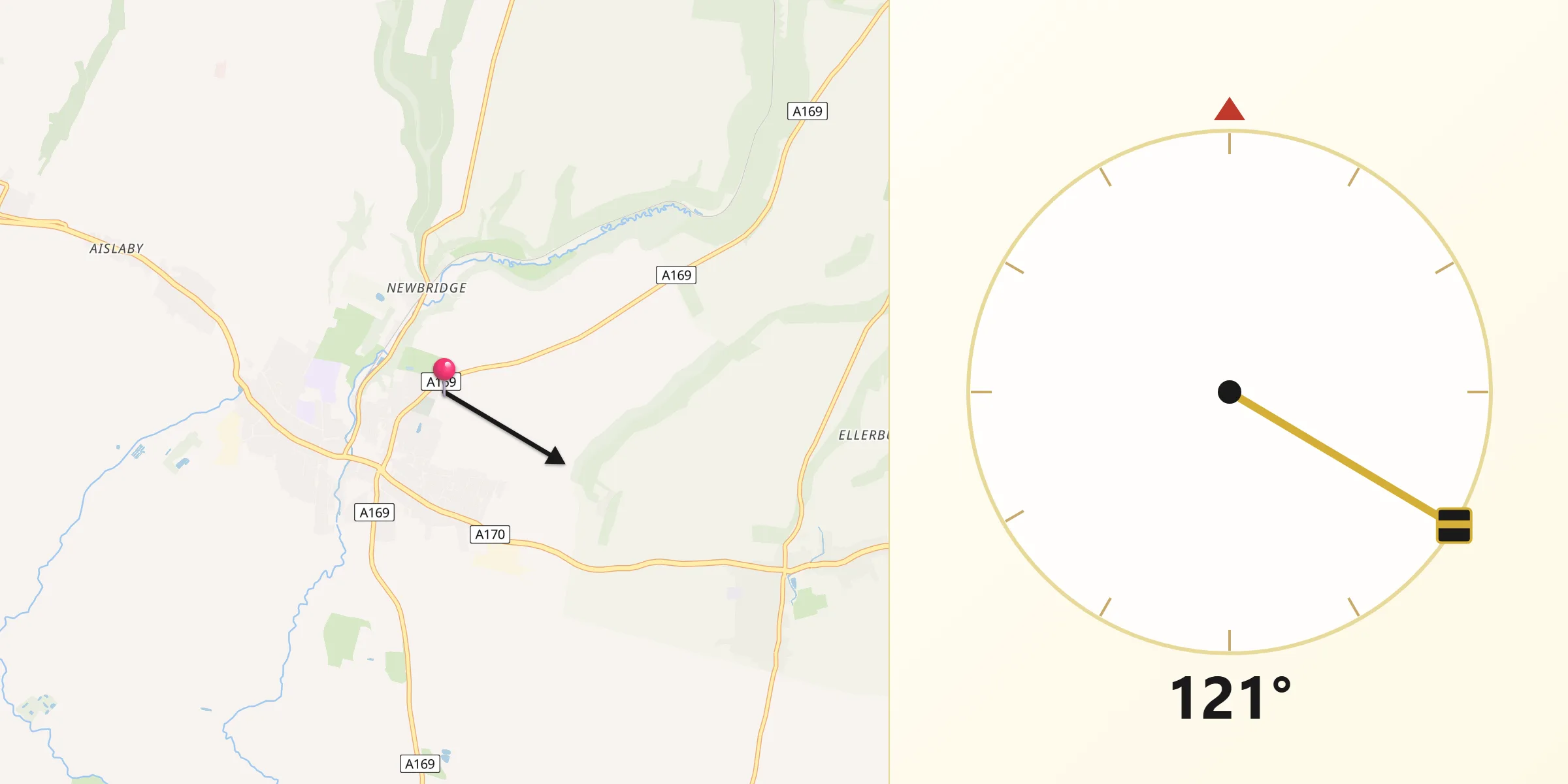 Qibla Direction from Pickering