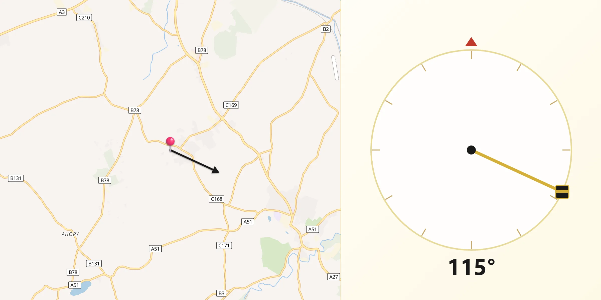 Qibla Direction from Armagh City Banbridge and Craigavon