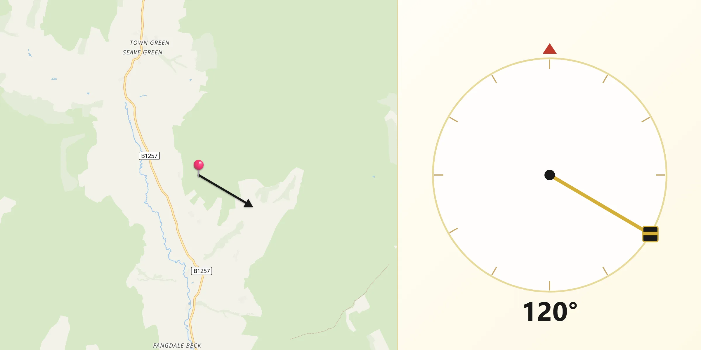 Qibla Direction from Bilsdale