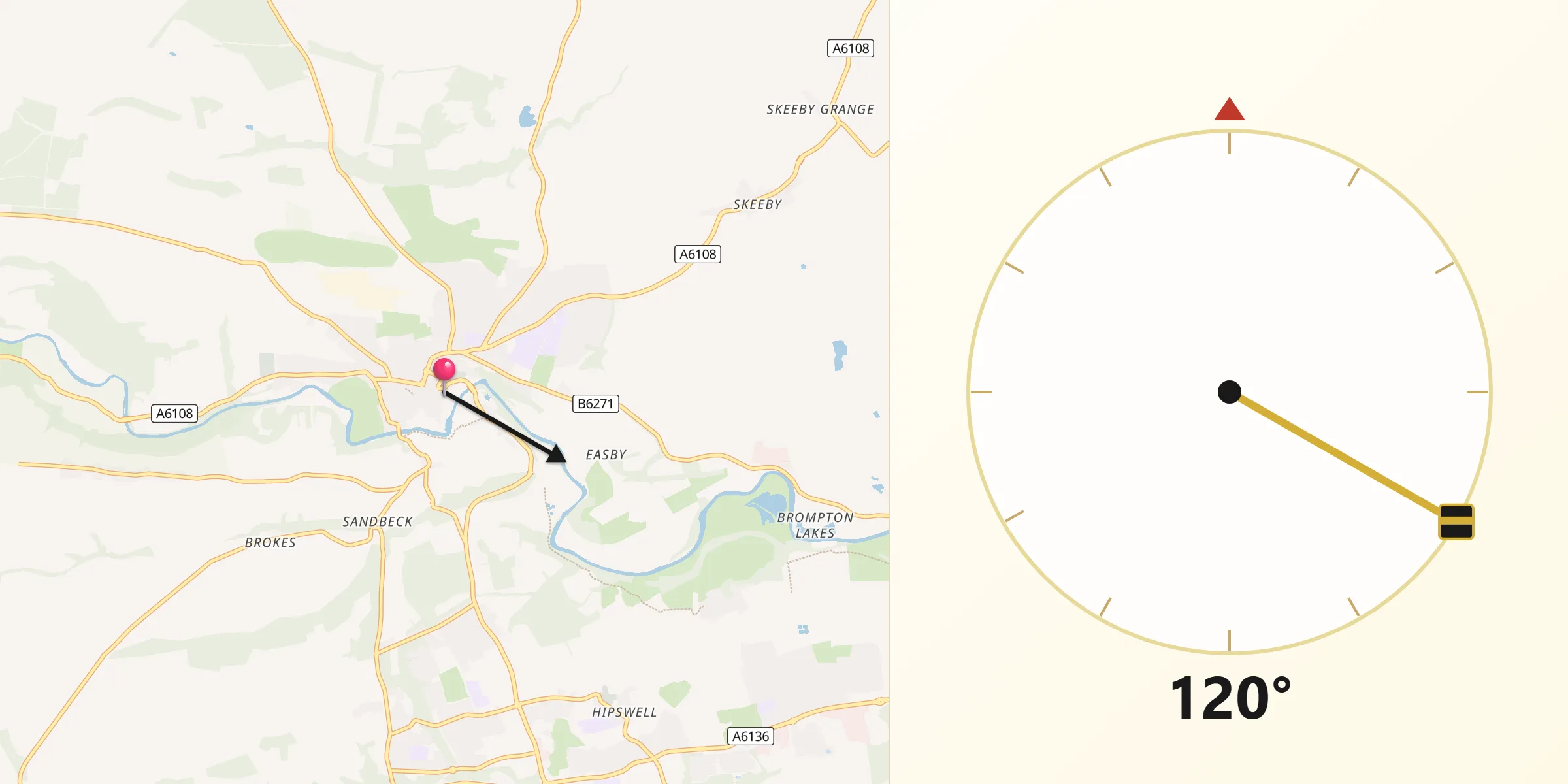 Qibla Direction from Richmond