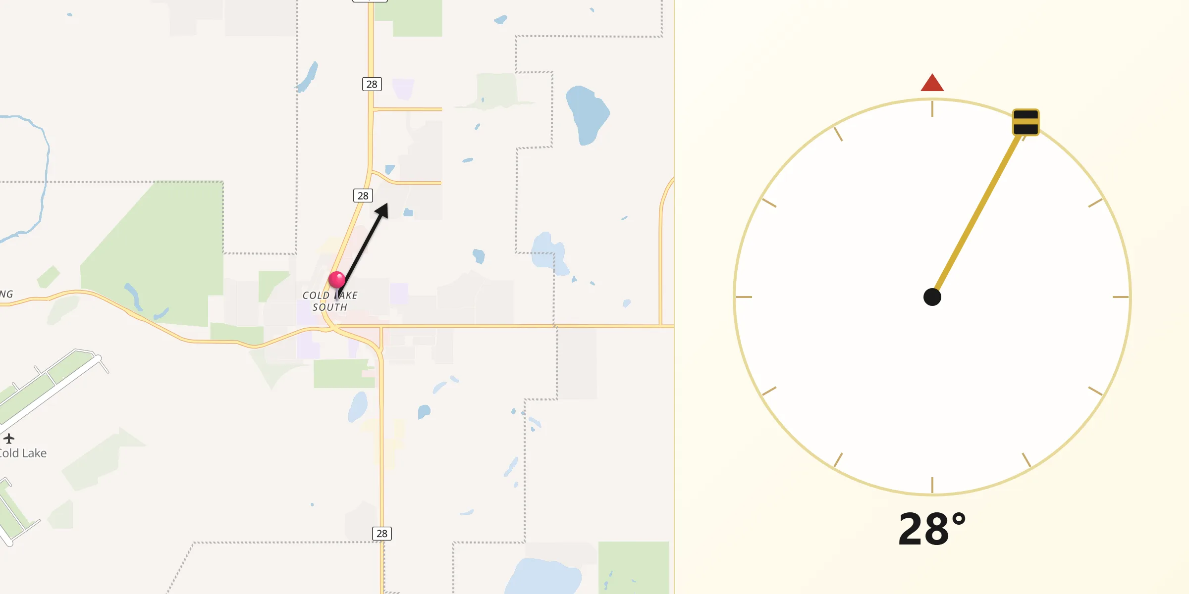 Qibla Direction from Grand Centre