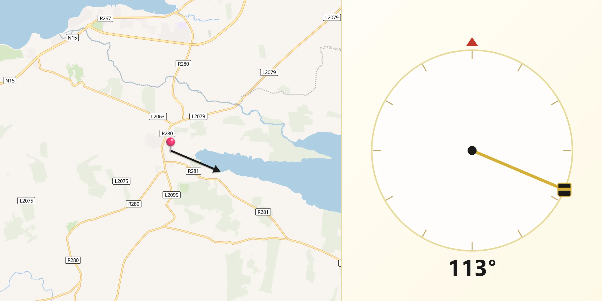 Qibla Direction from Kinlough