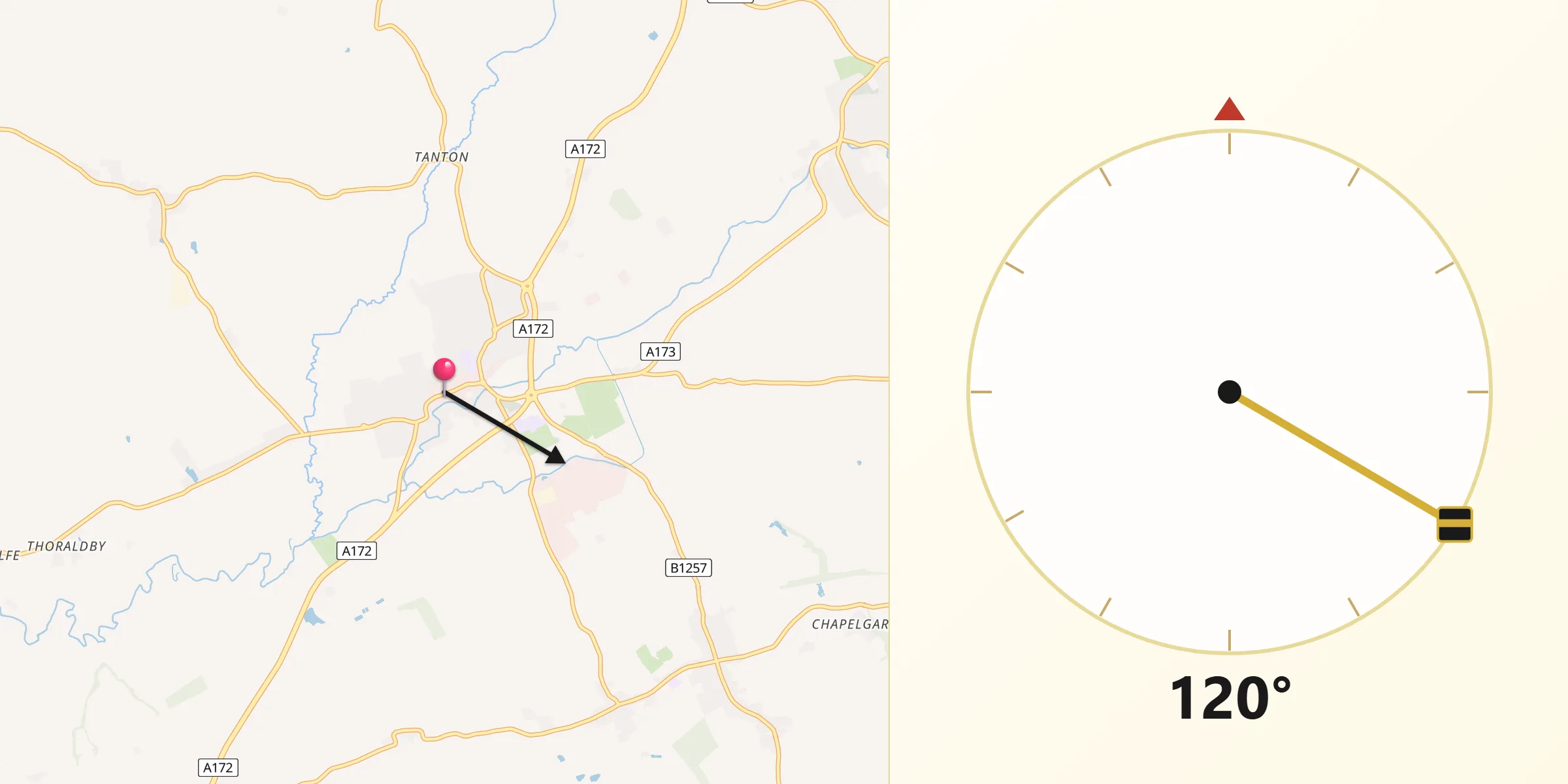 Qibla Direction from Stokesley
