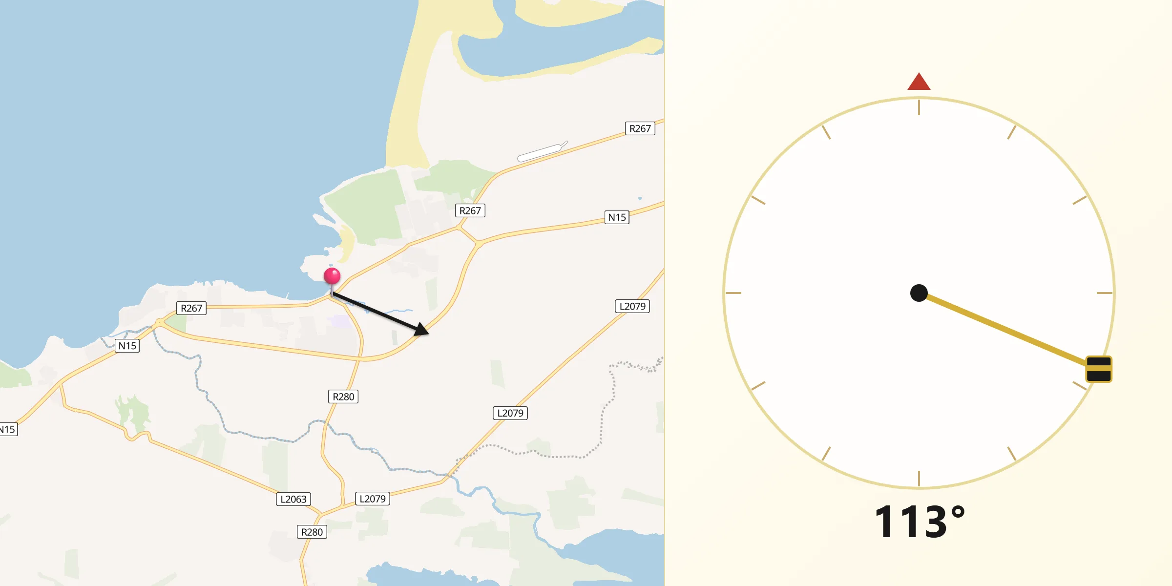 Qibla Direction from Bundoran