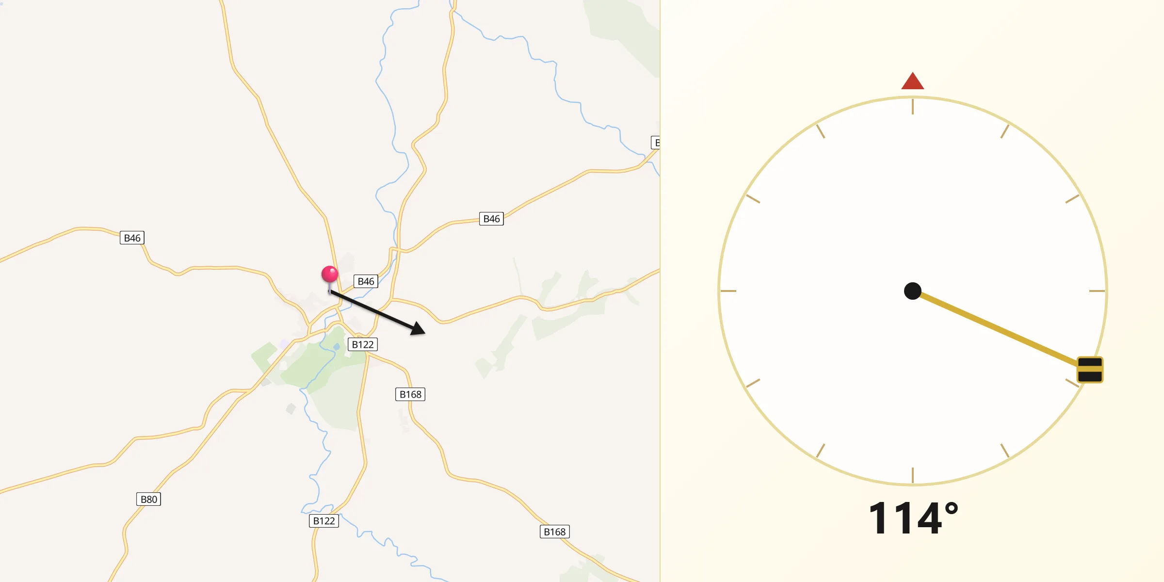 Qibla Direction from Fintona