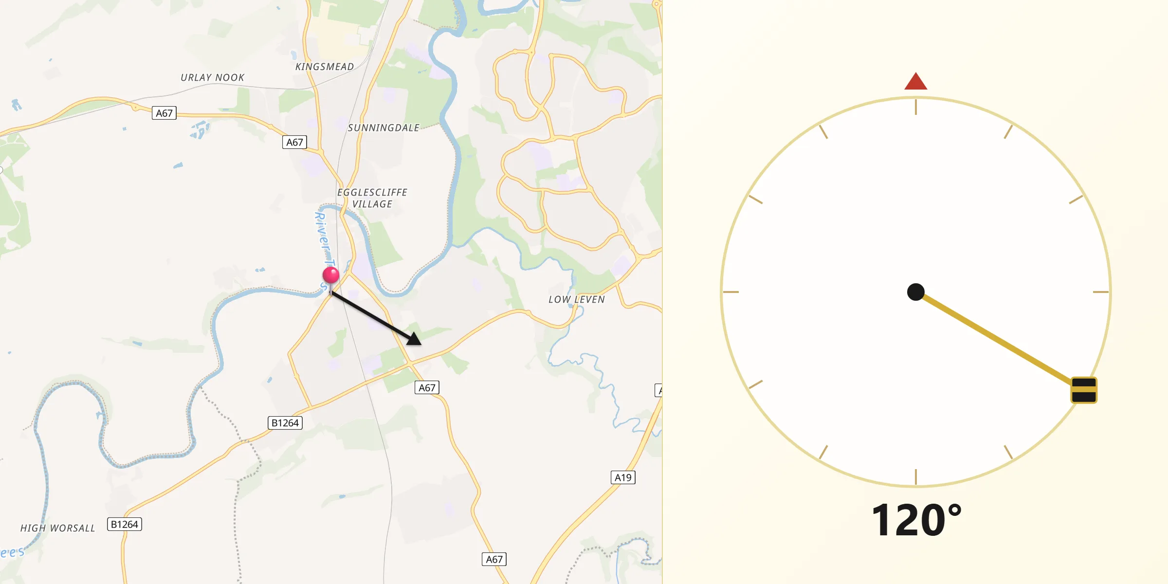 Qibla Direction from Yarm