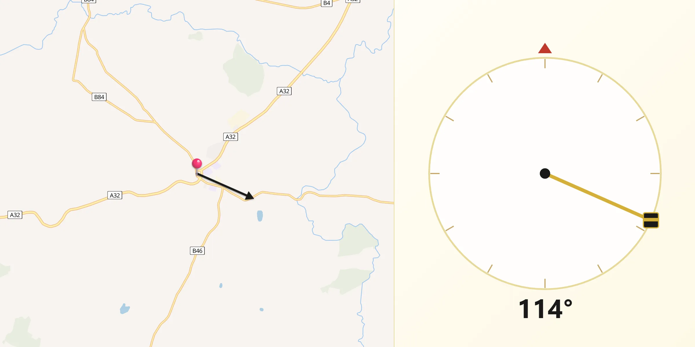 Qibla Direction from Dromore