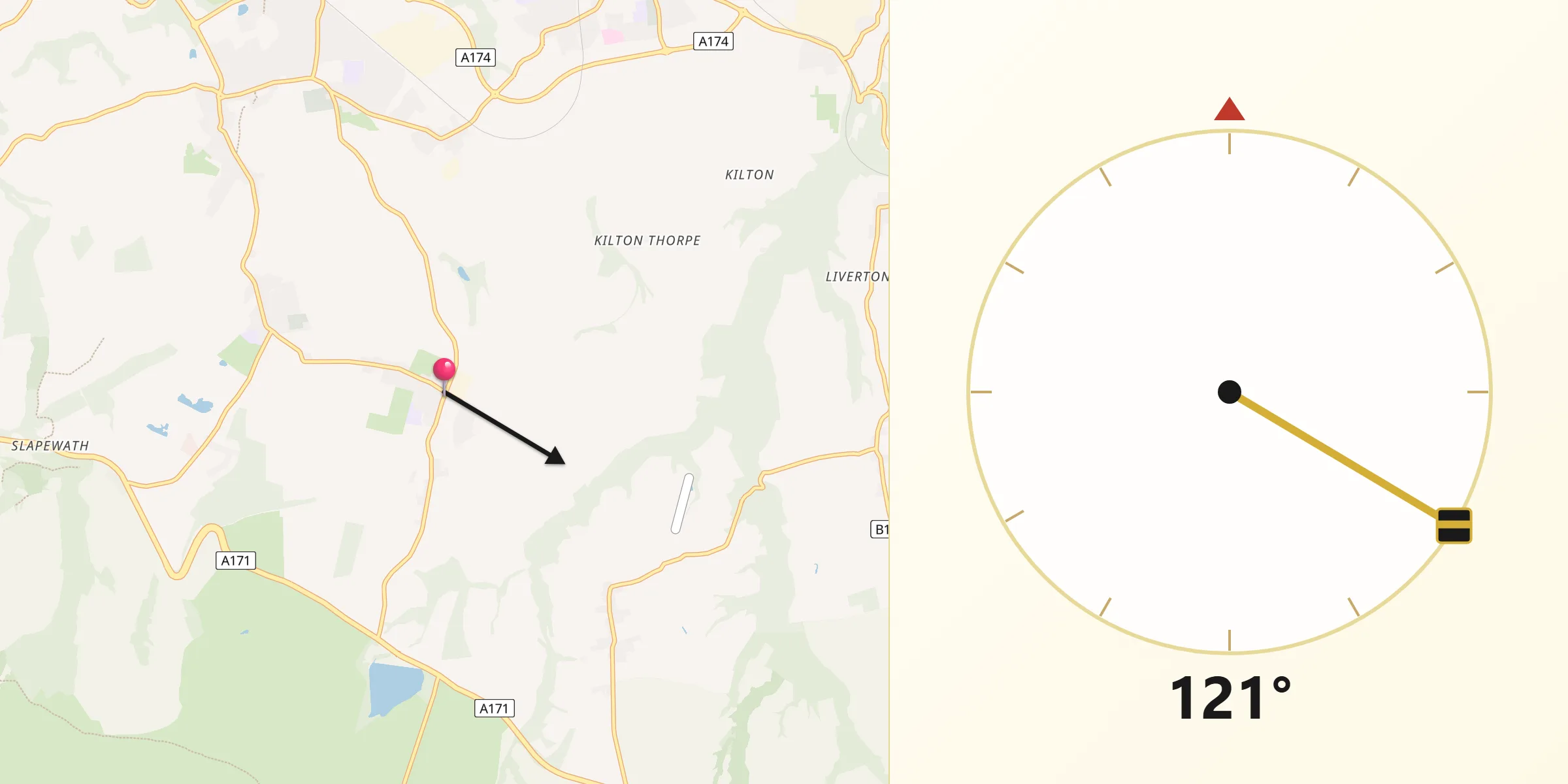 Qibla Direction from Lingdale