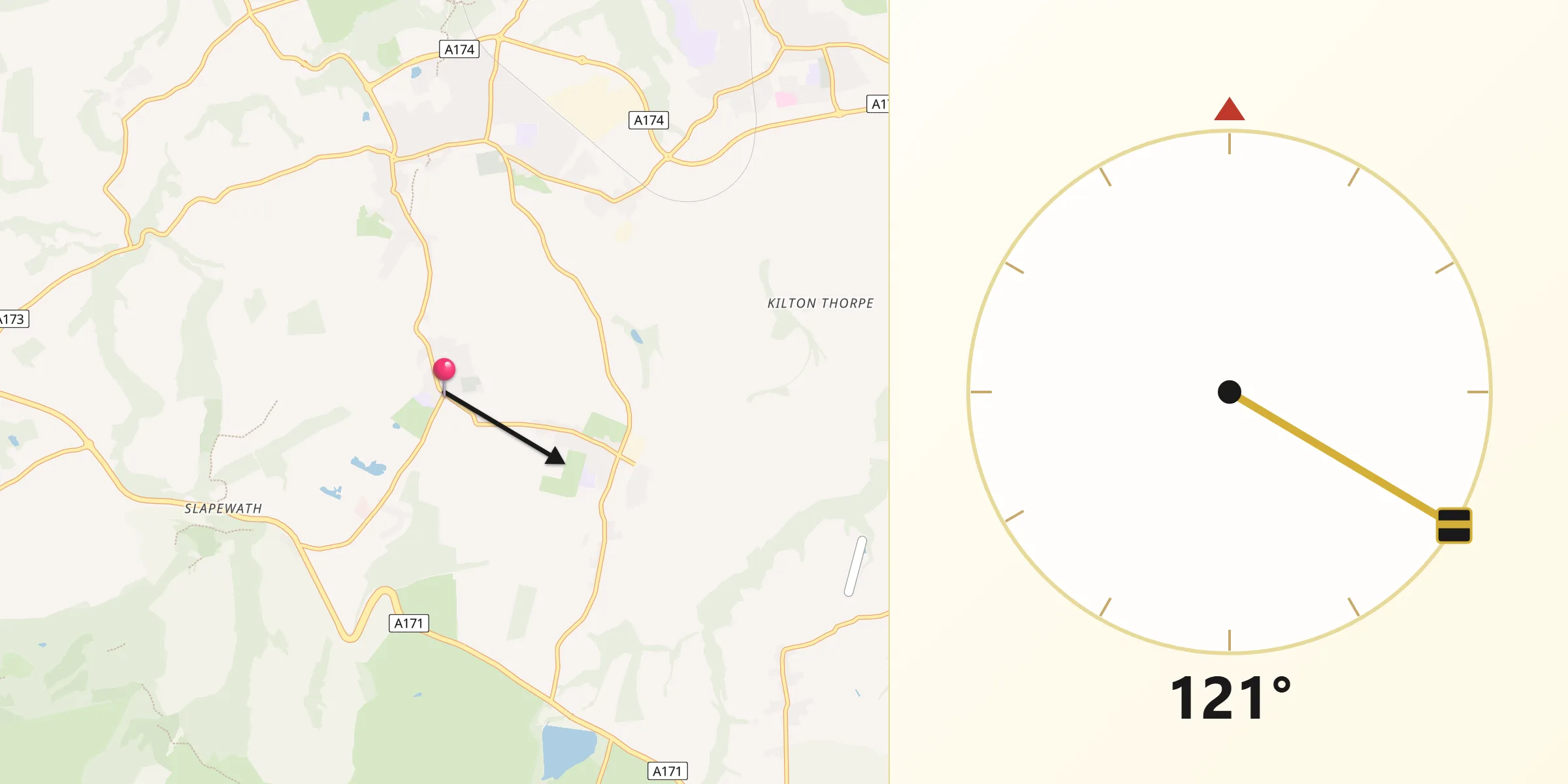 Qibla Direction from Boosbeck