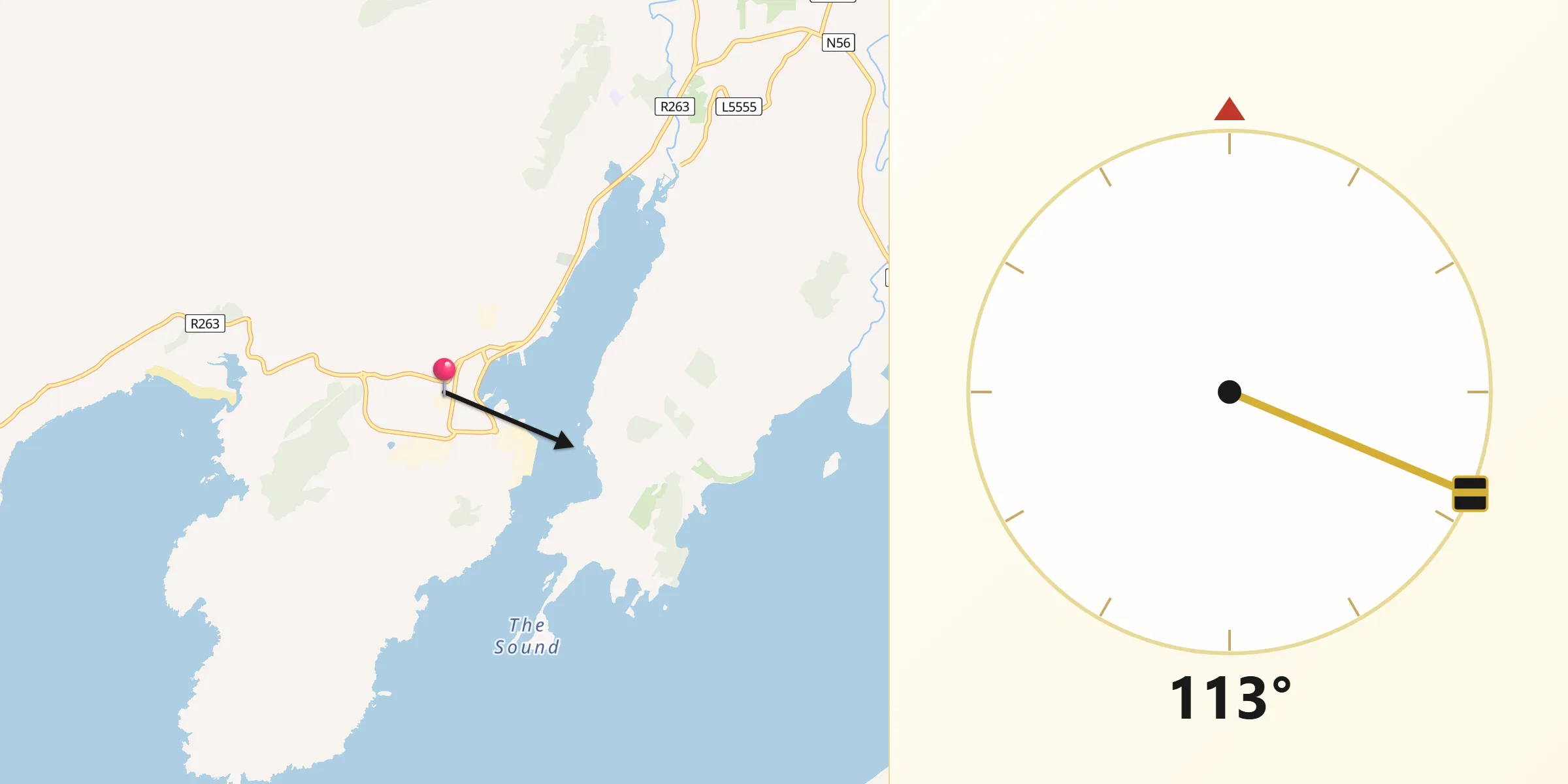 Qibla Direction from Killybegs