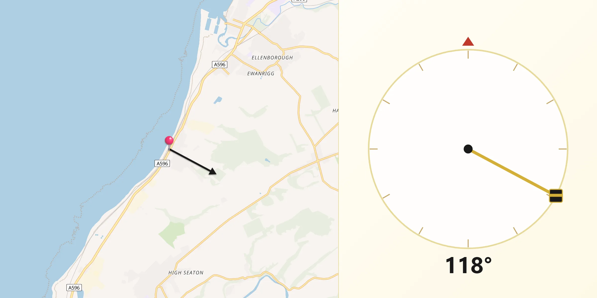 Qibla Direction from Flimby