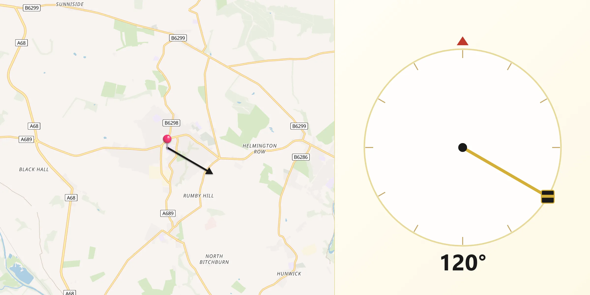 Qibla Direction from Crook