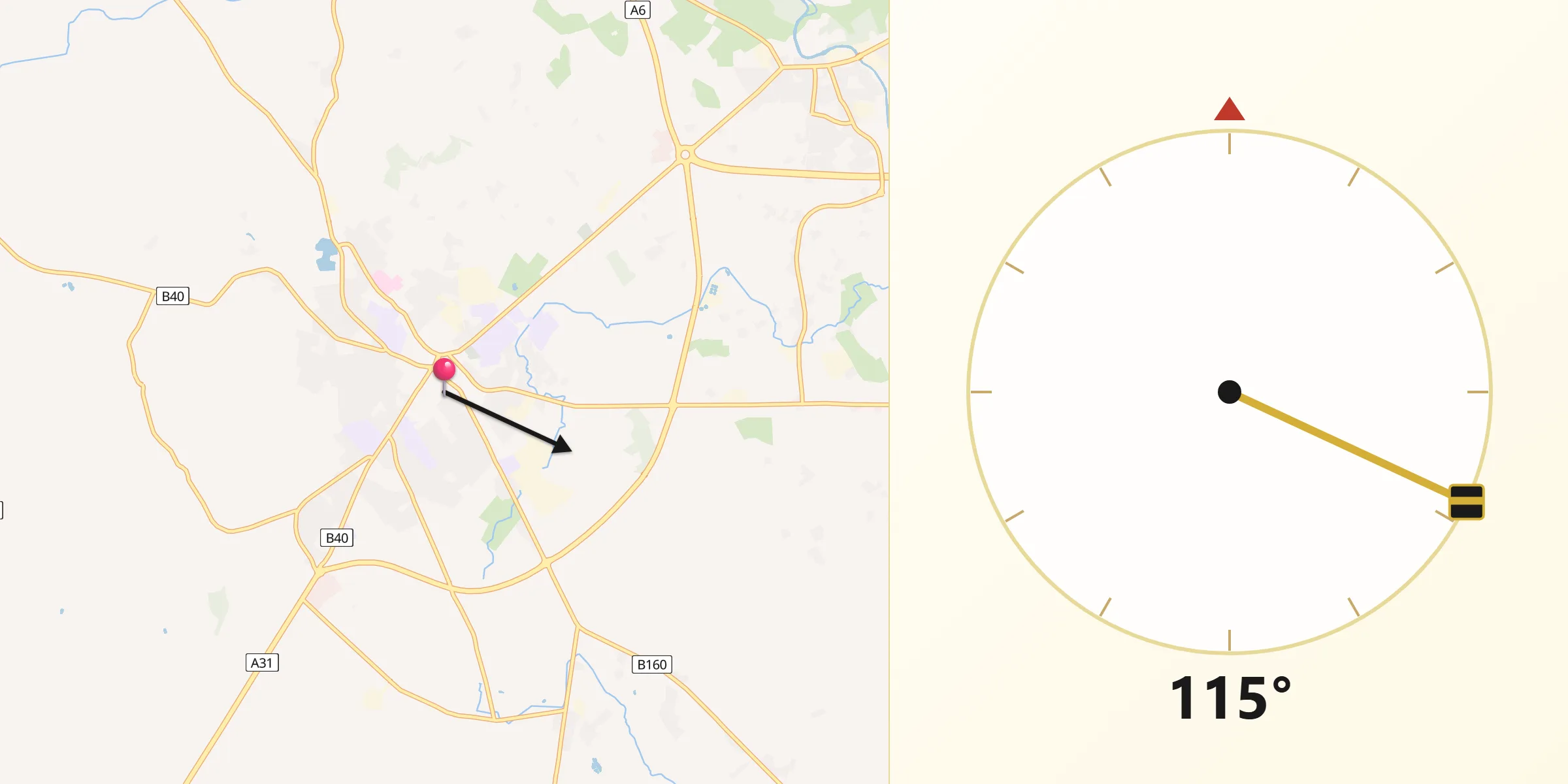 Qibla Direction from Magherafelt