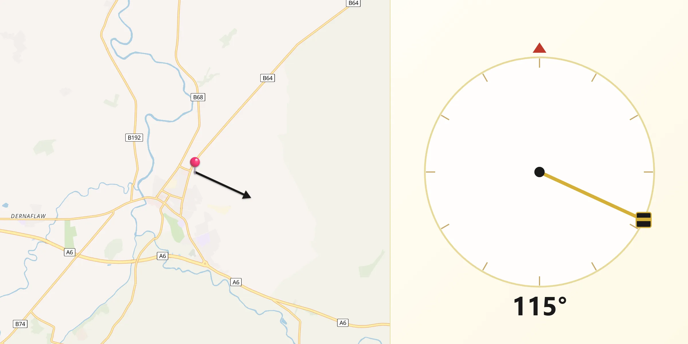 Qibla Direction from Dungiven