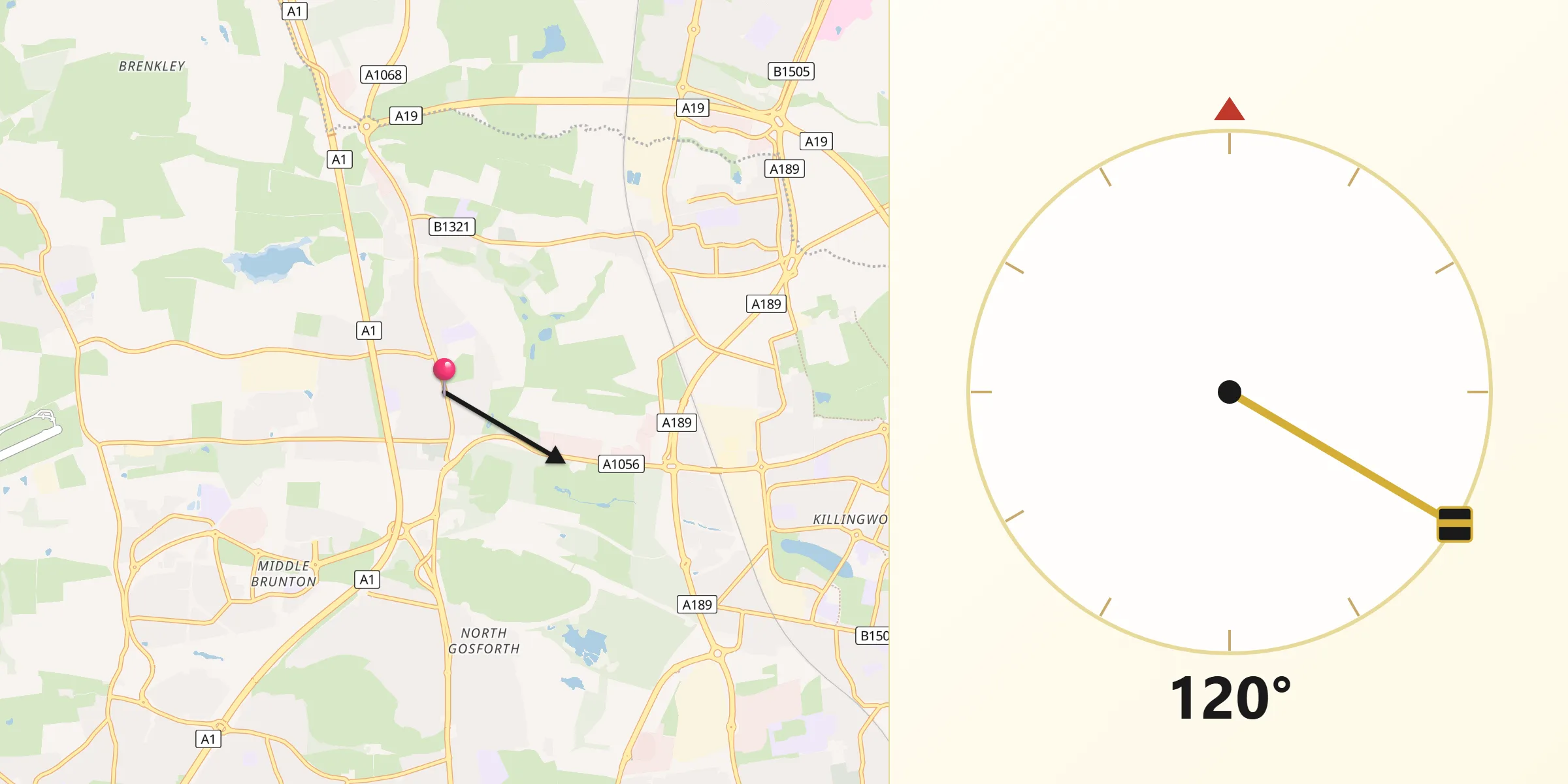 Qibla Direction from Wideopen