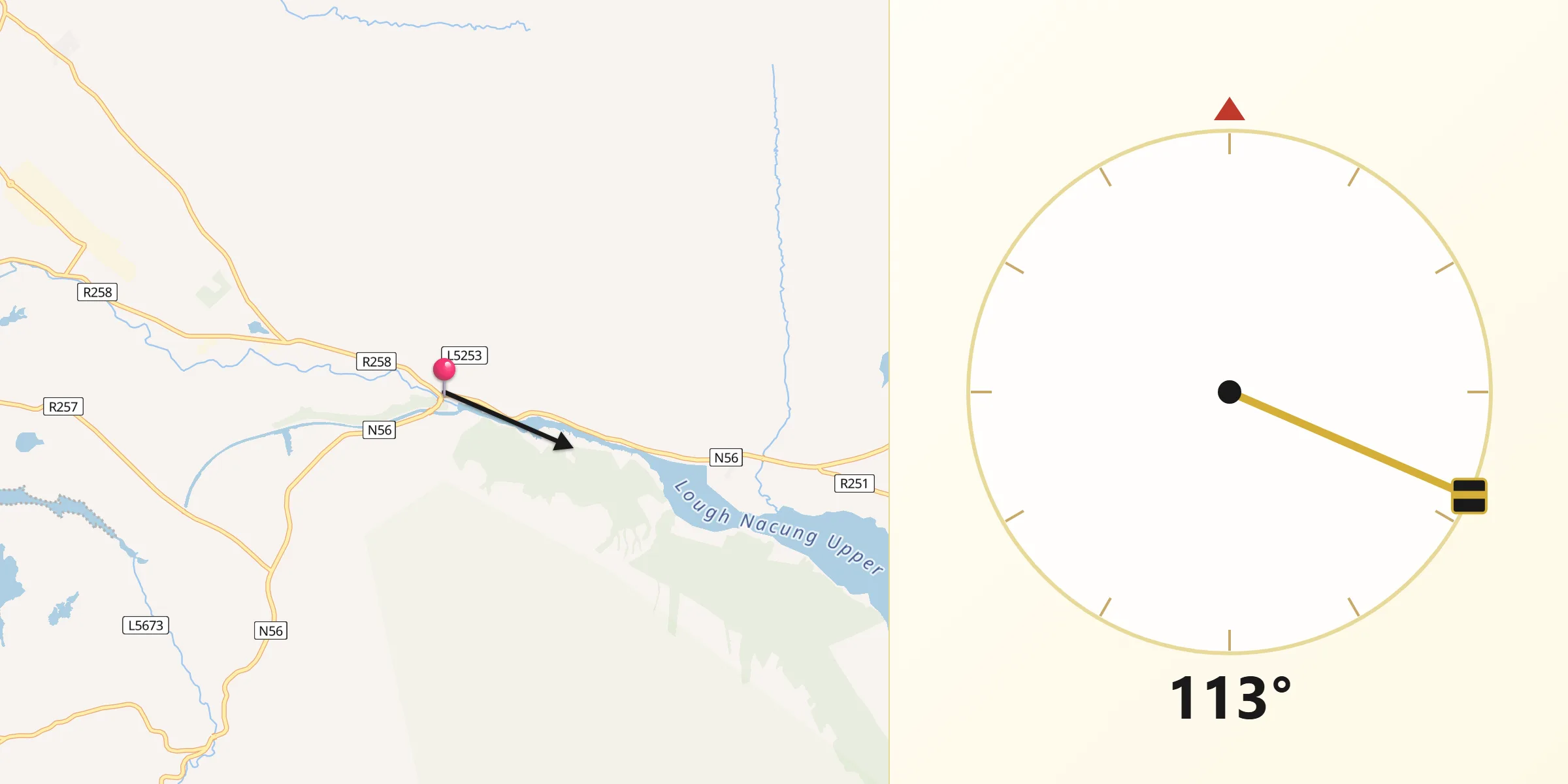 Qibla Direction from Gweedore
