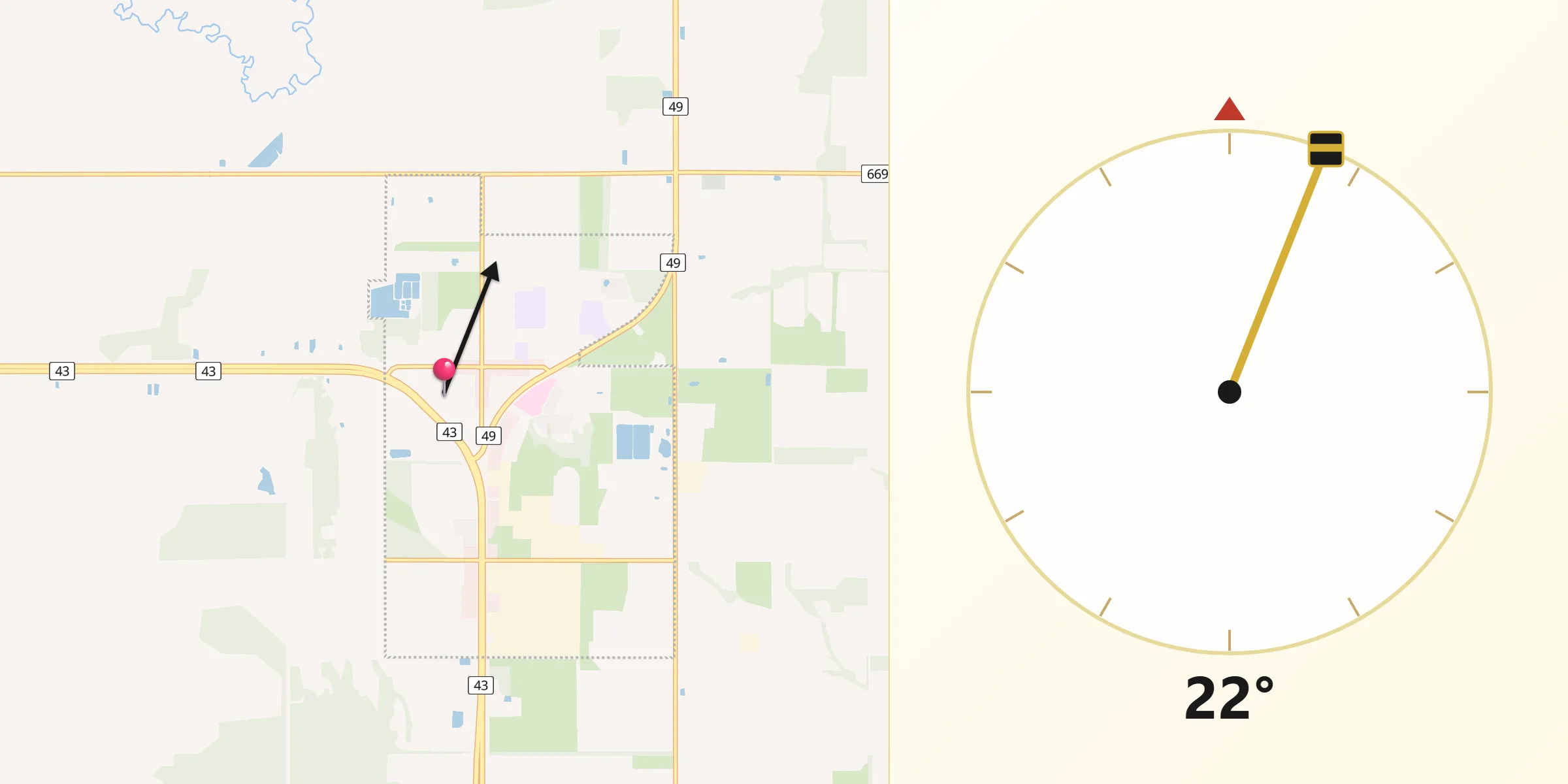 Qibla Direction from Valleyview
