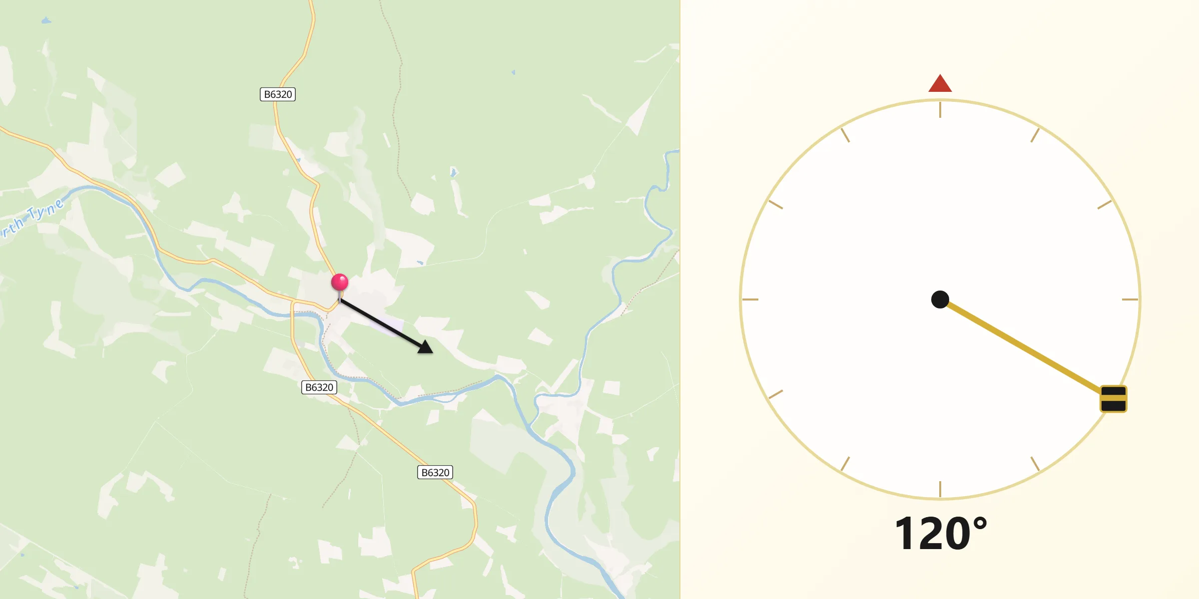 Qibla Direction from Bellingham