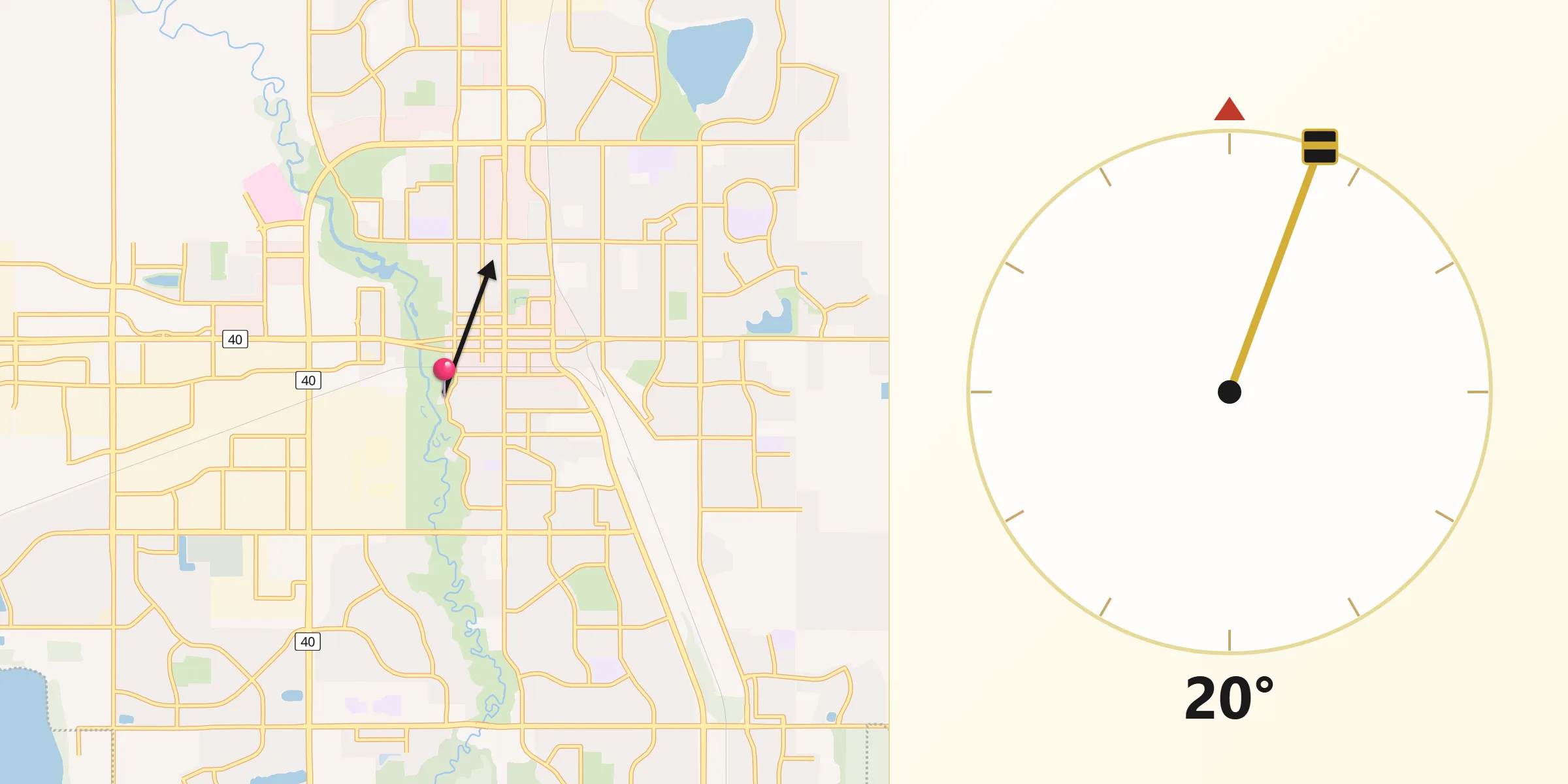 Qibla Direction from Grande Prairie