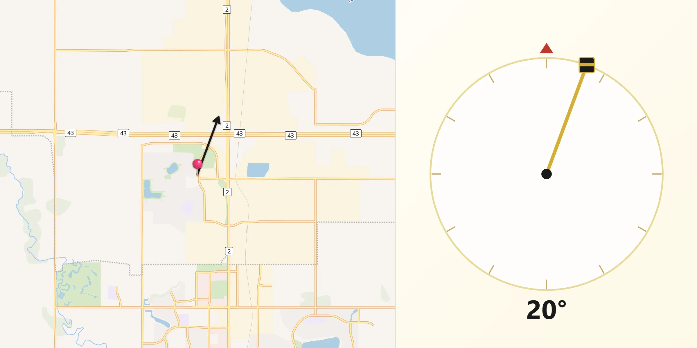 Qibla Direction from Westlake