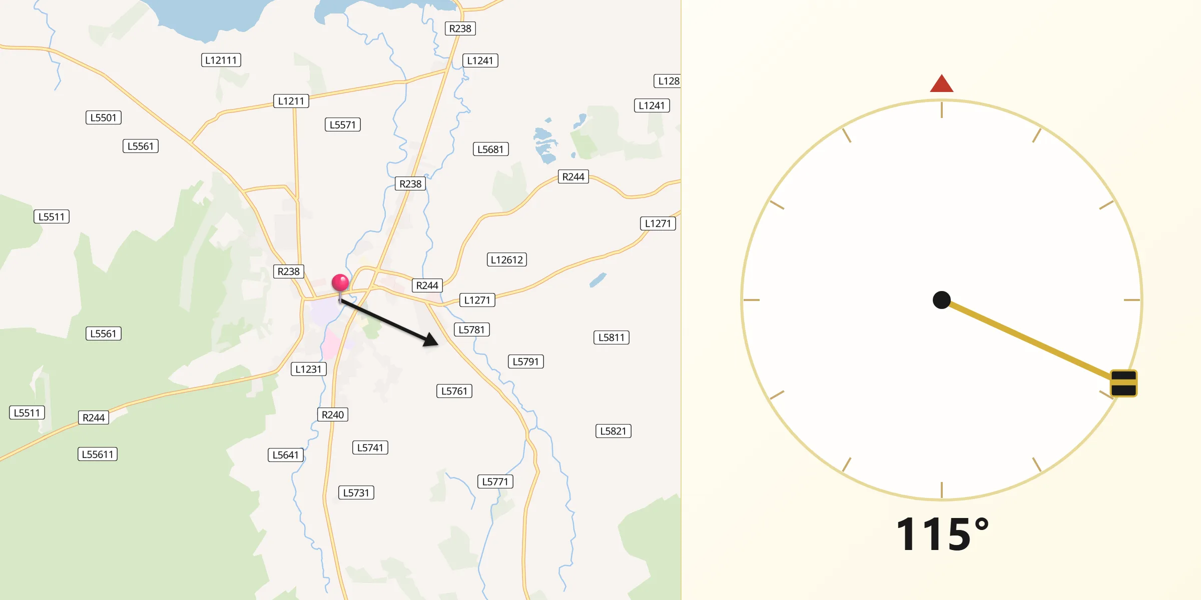 Qibla Direction from Carndonagh