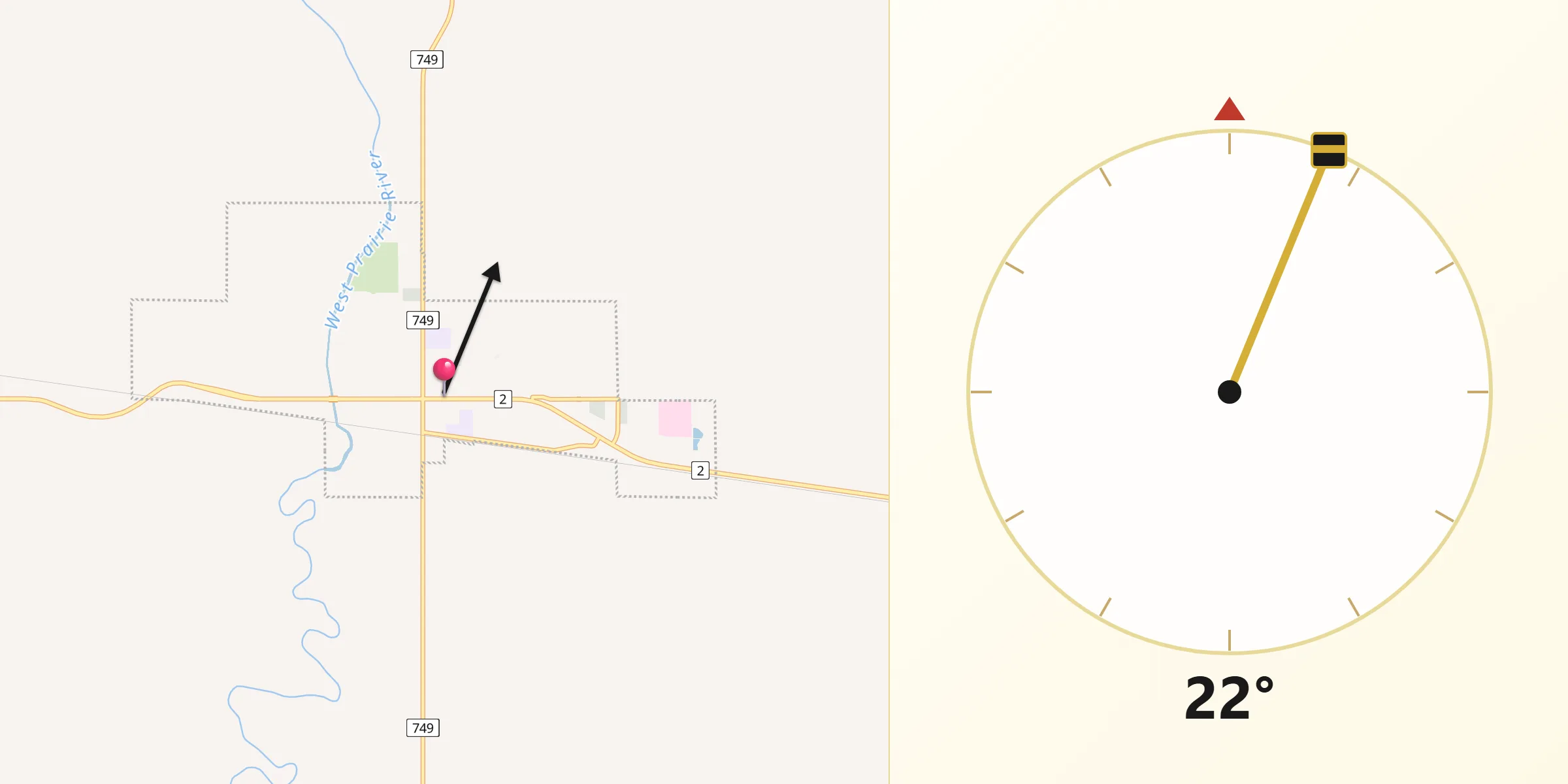 Qibla Direction from High Prairie