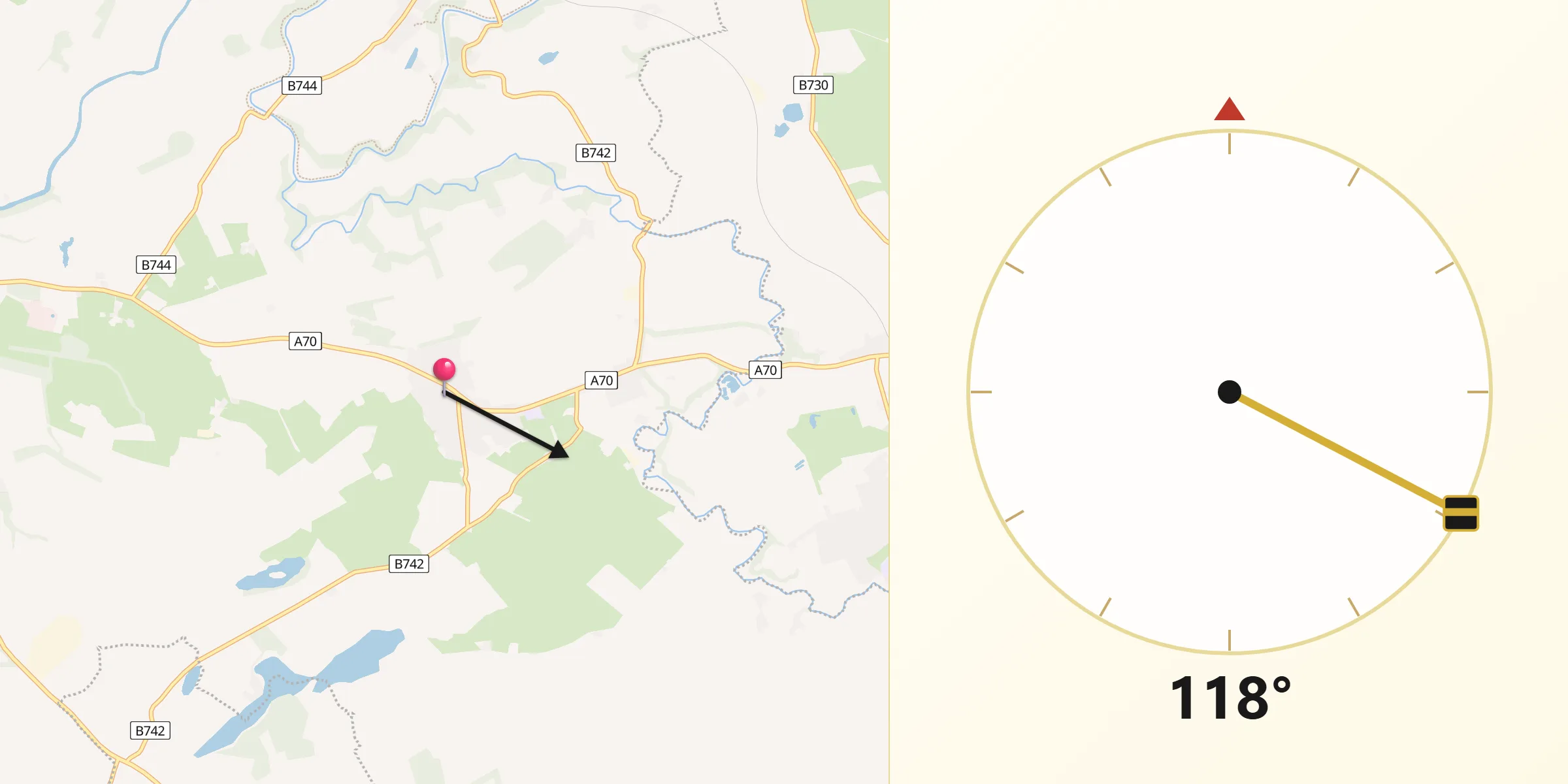 Qibla Direction from Coylton