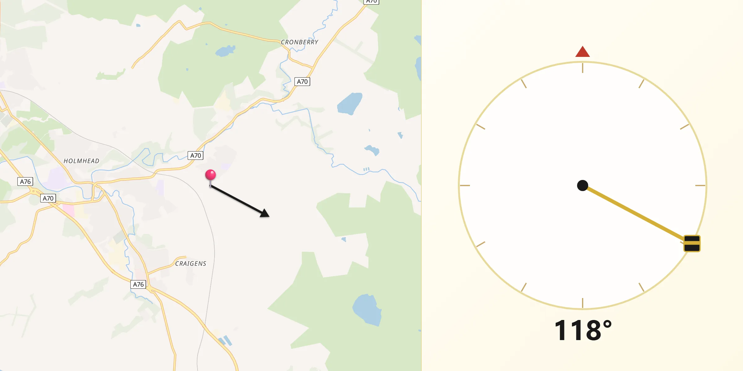 Qibla Direction from Logan