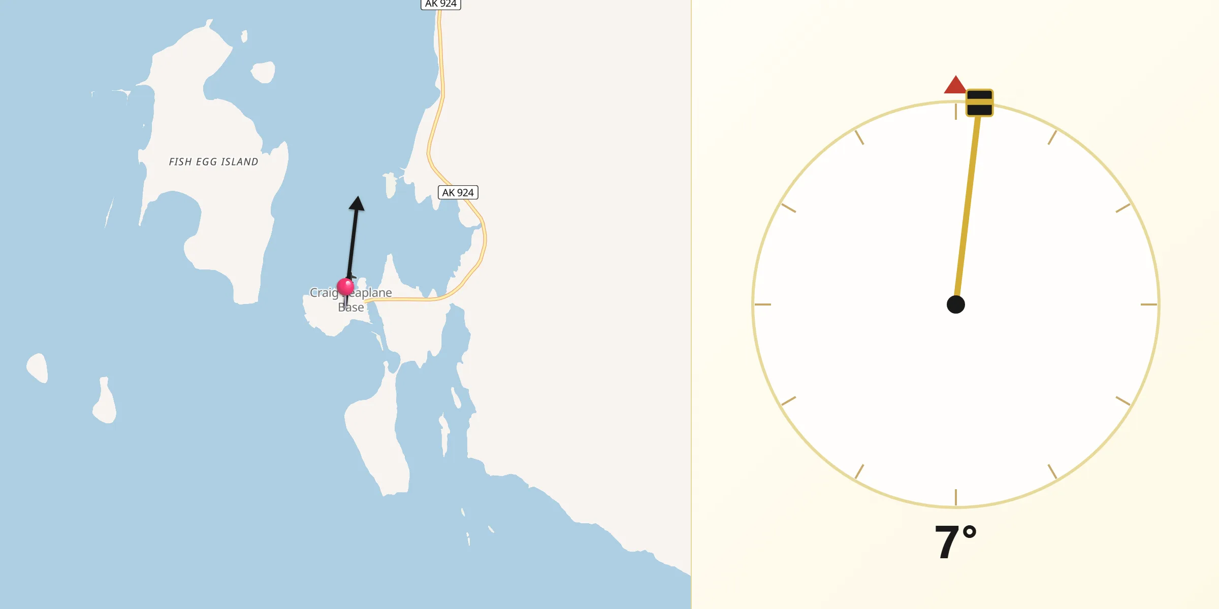 Qibla Direction from Craig