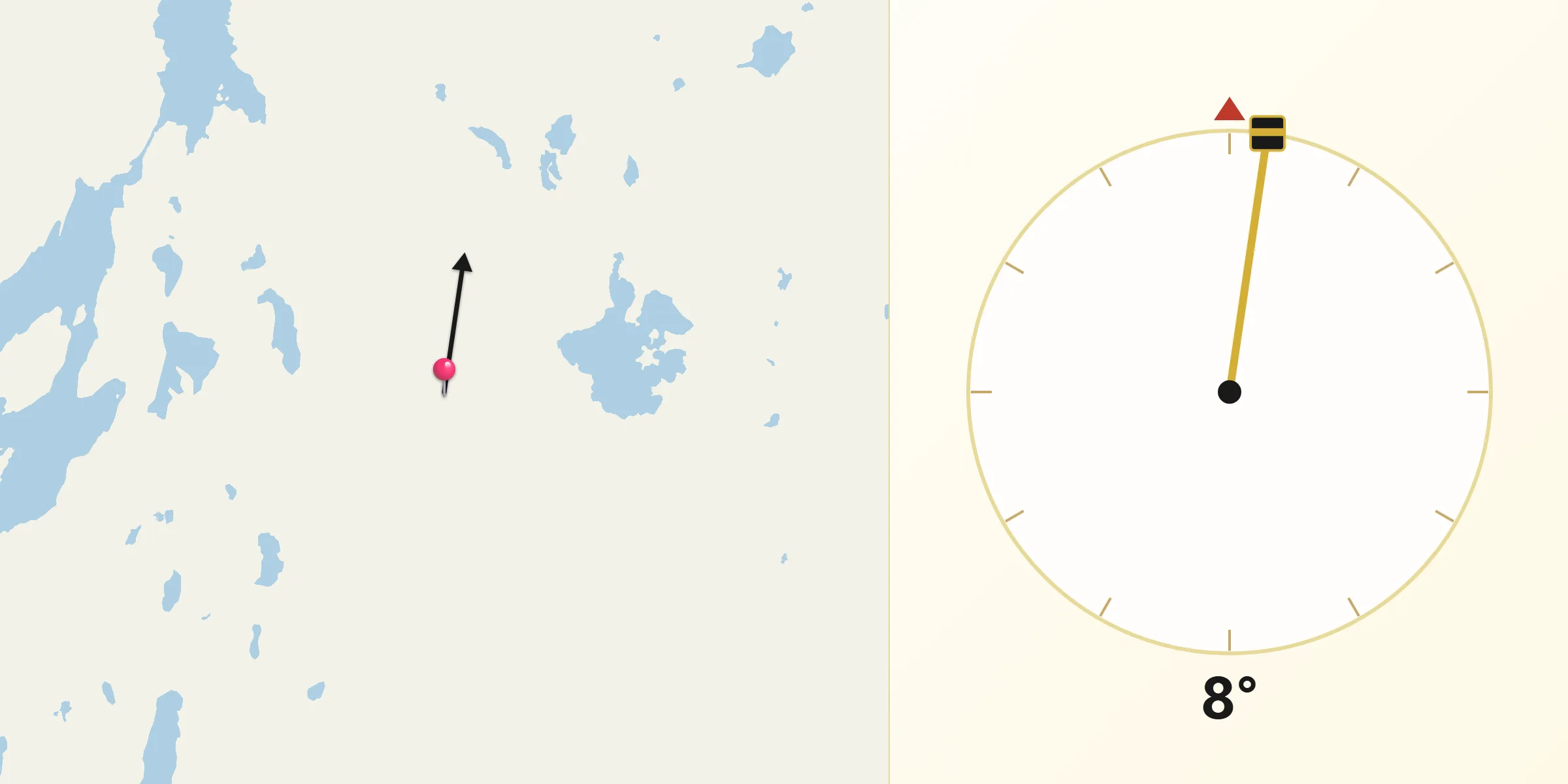 Qibla Direction from Ketchikan Gateway Borough