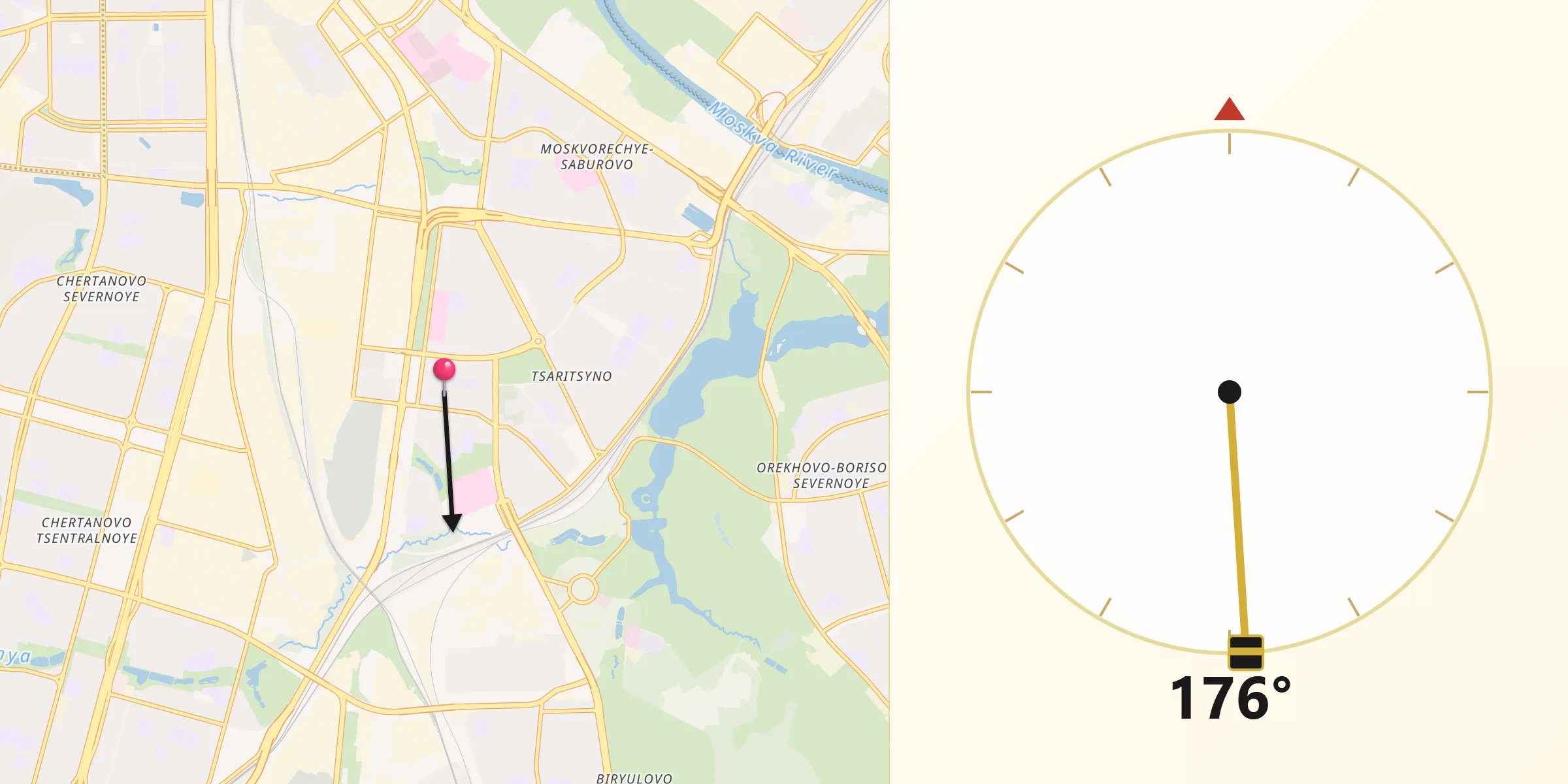 Tsaritsyno dan Makka tomon yo'nalish