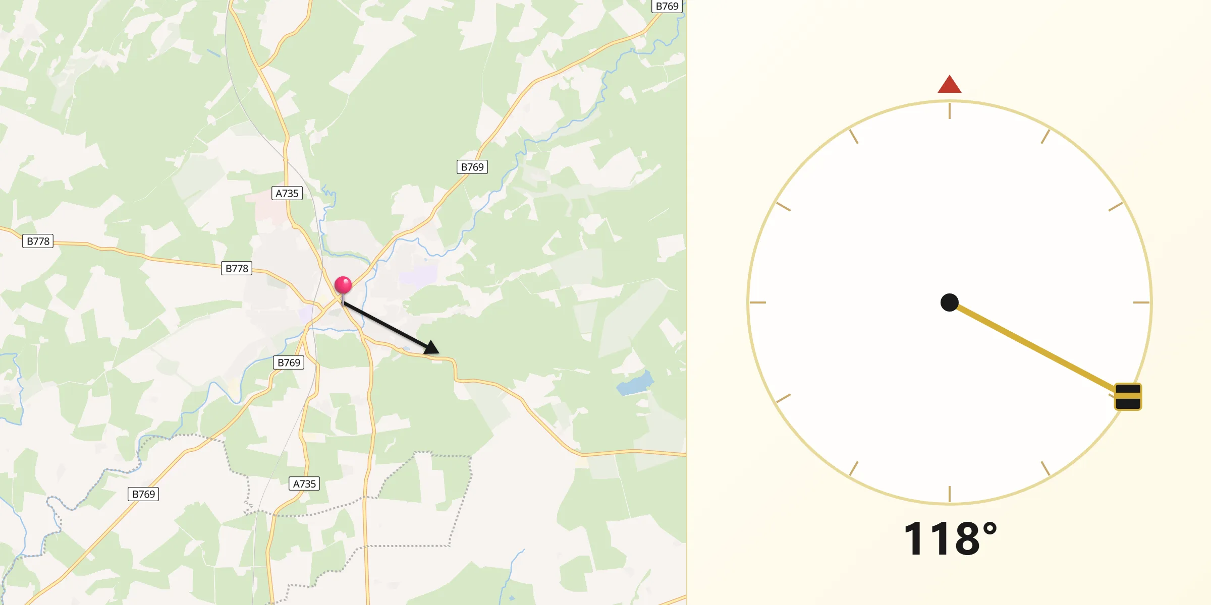 Qibla Direction from Stewarton