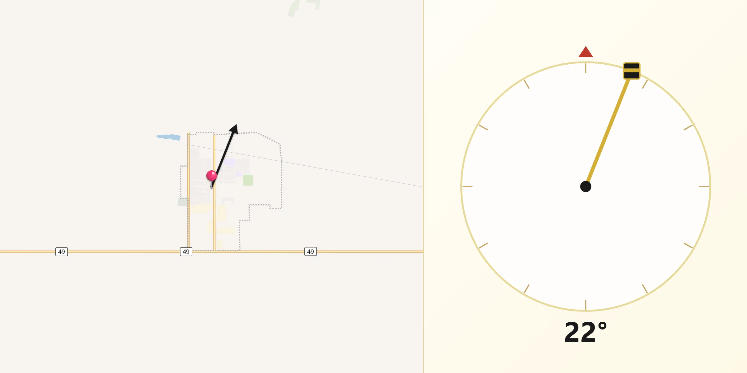 Qibla Direction from Falher