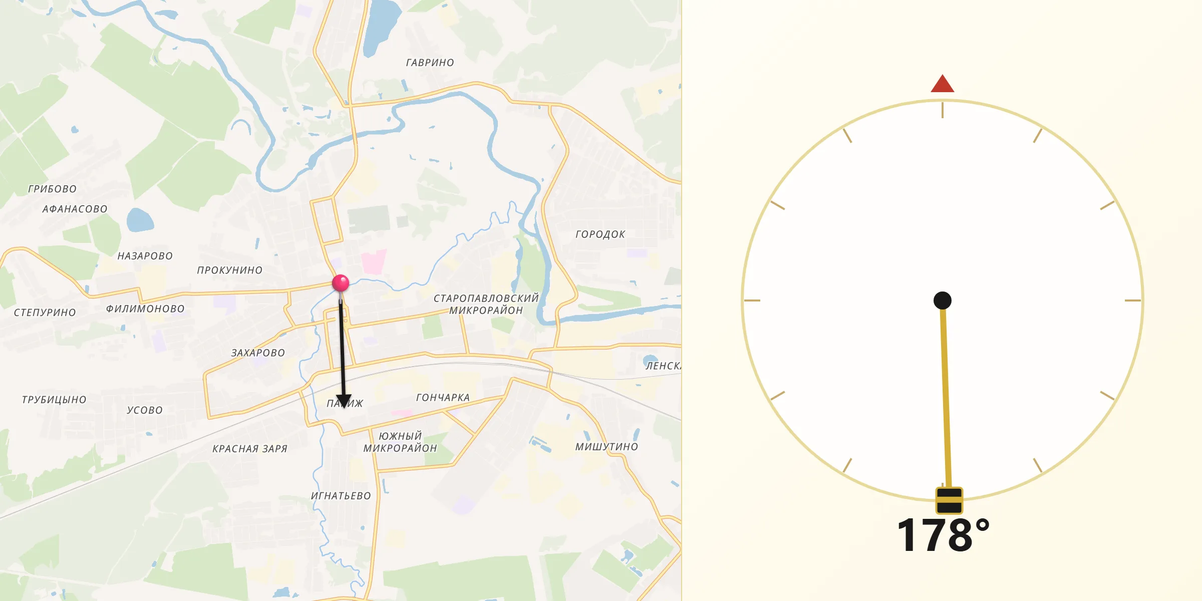 Pavlovskiy Posad dan Makka tomon yo'nalish