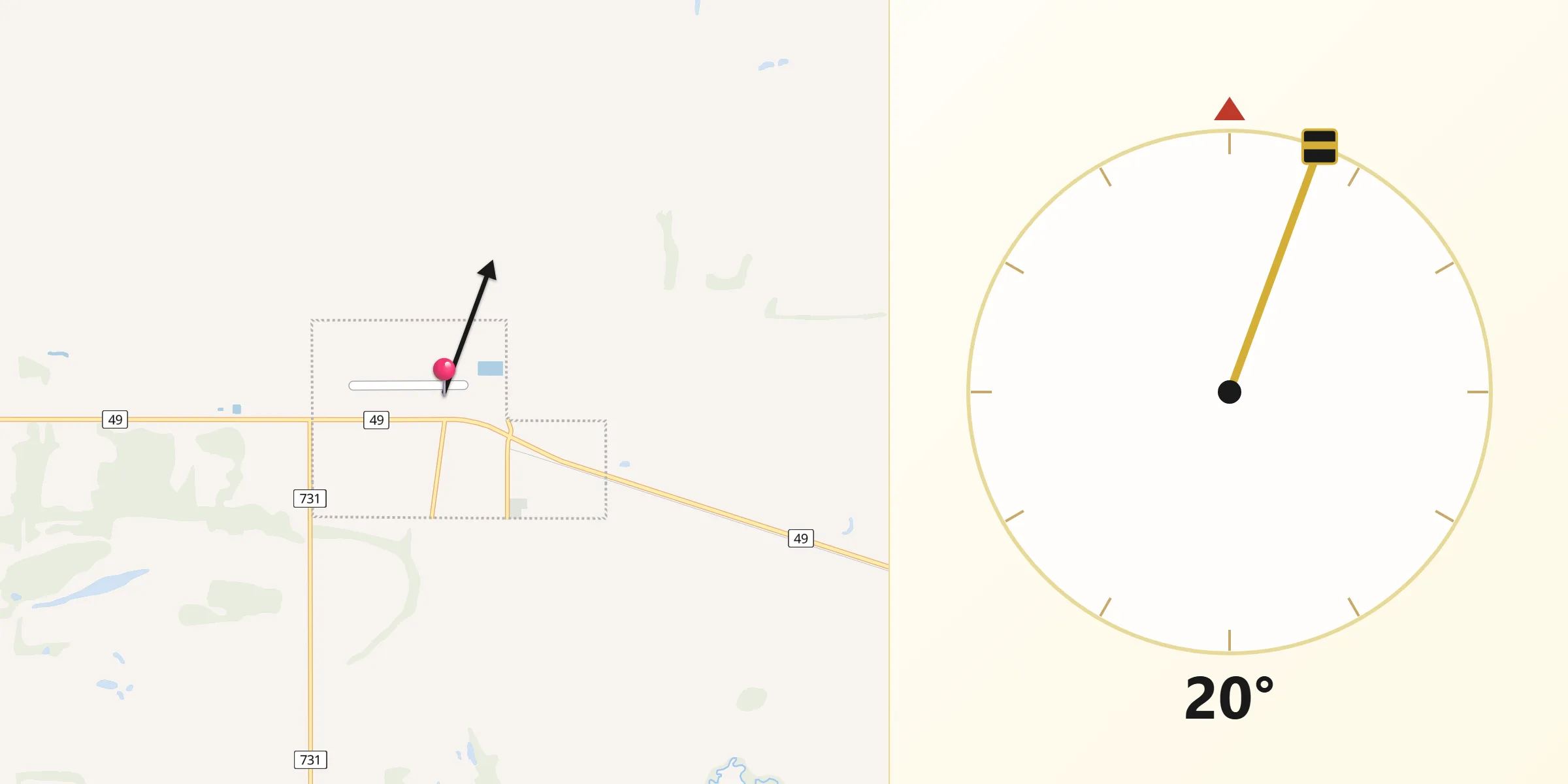 Qibla Direction from Spirit River