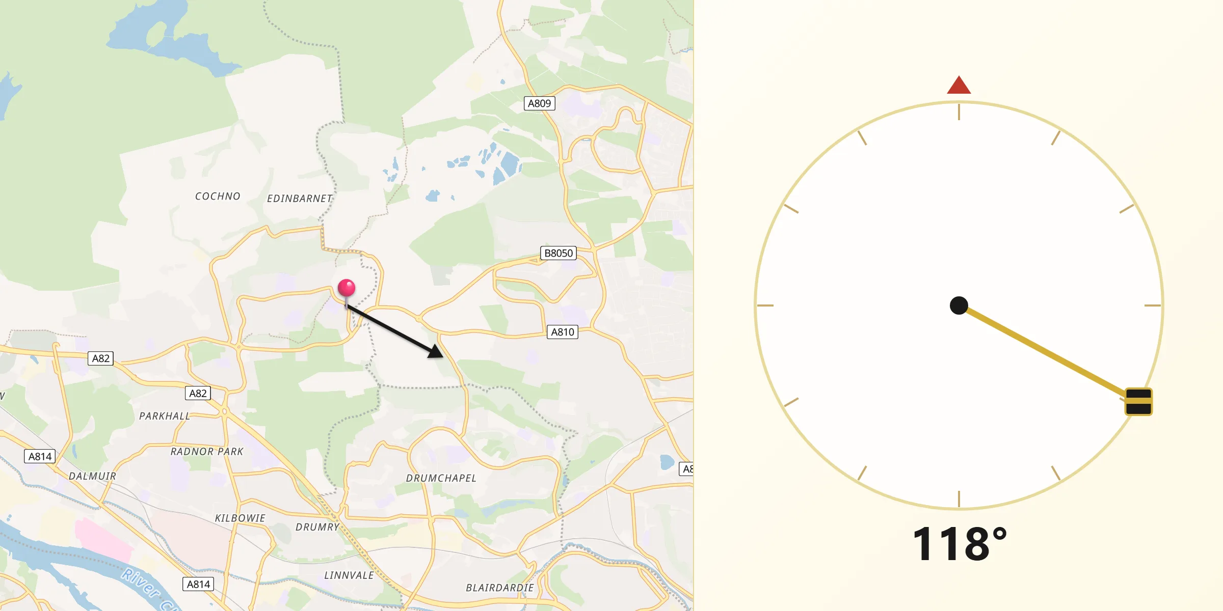 Qibla Direction from Faifley