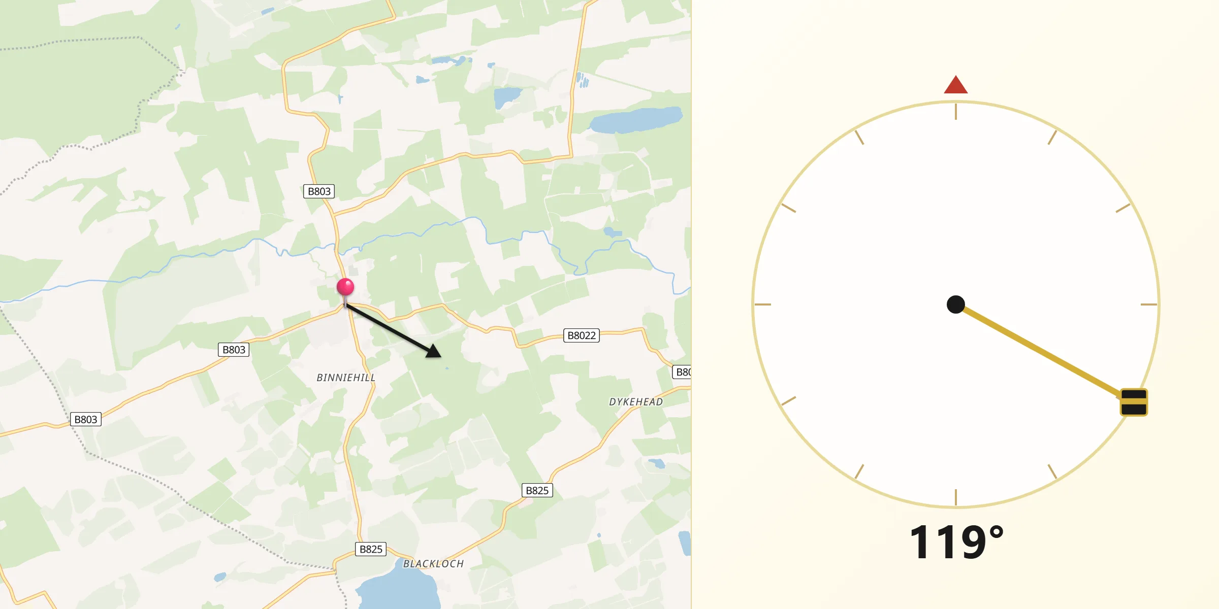 Qibla Direction from Slamannan