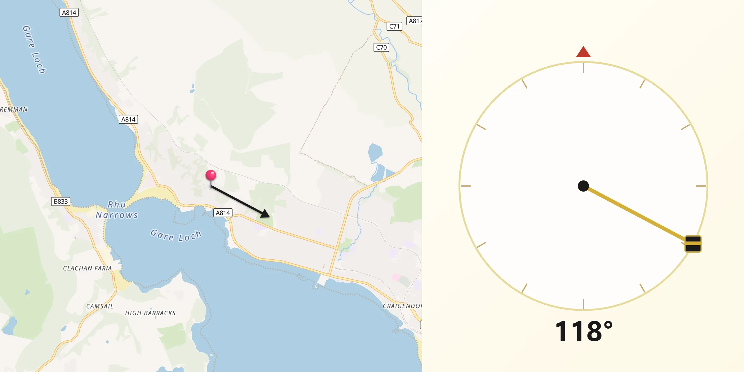 Qibla Direction from Rhu