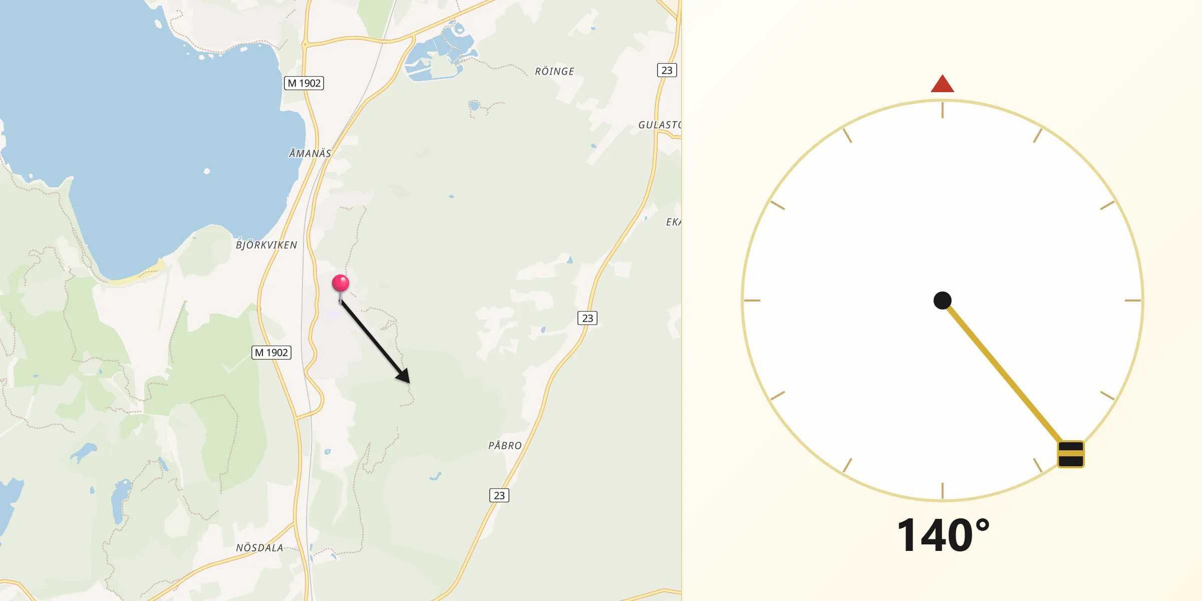 Qibla Riktning från Tormestorp