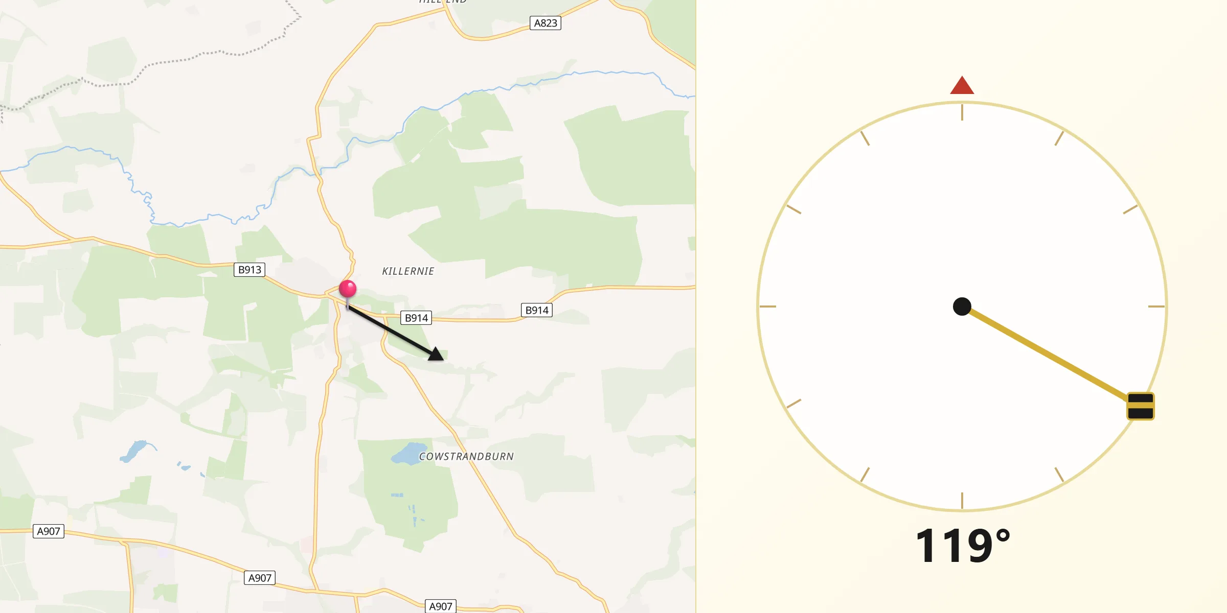 Qibla Direction from Saline