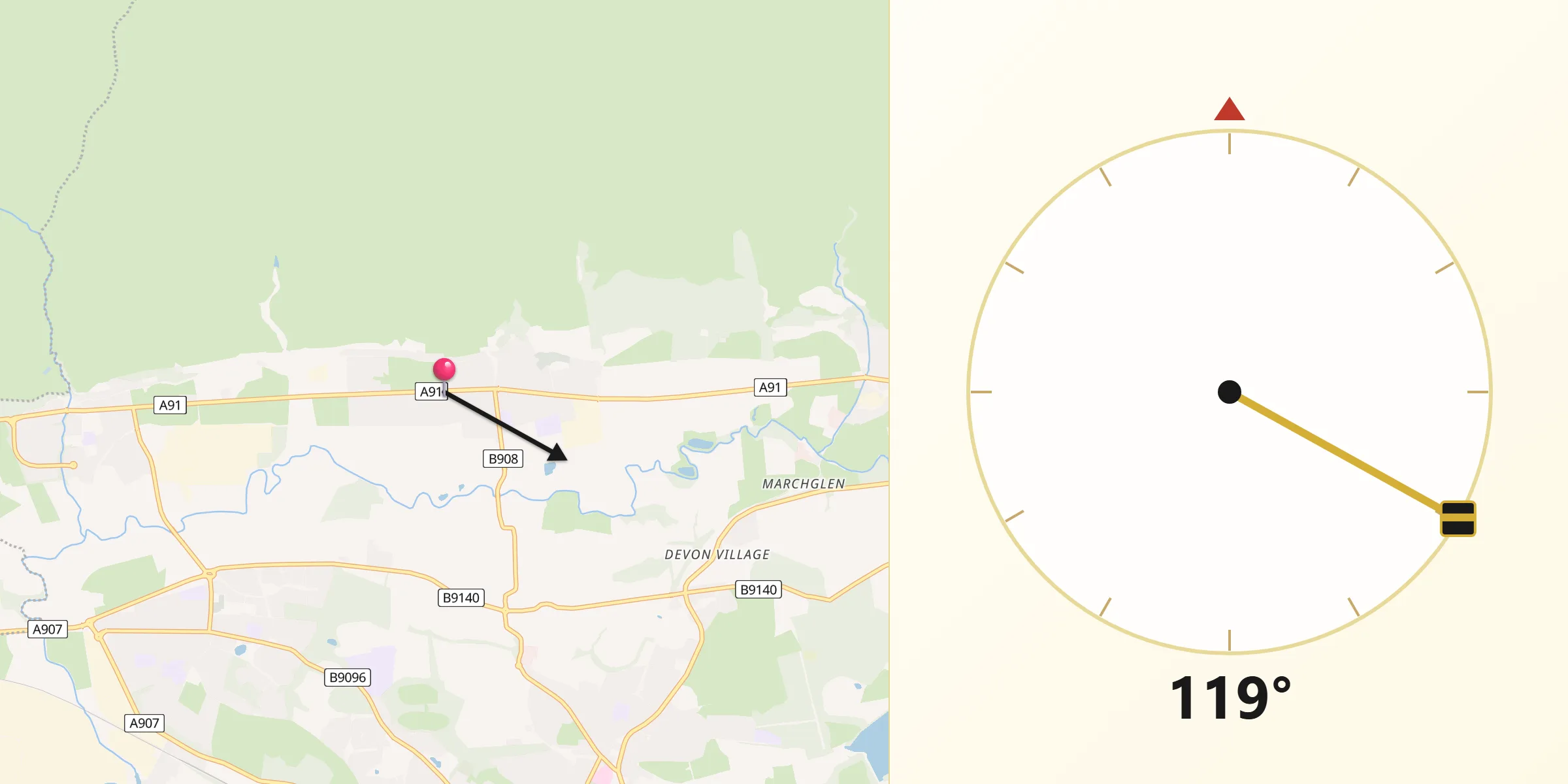 Qibla Direction from Alva