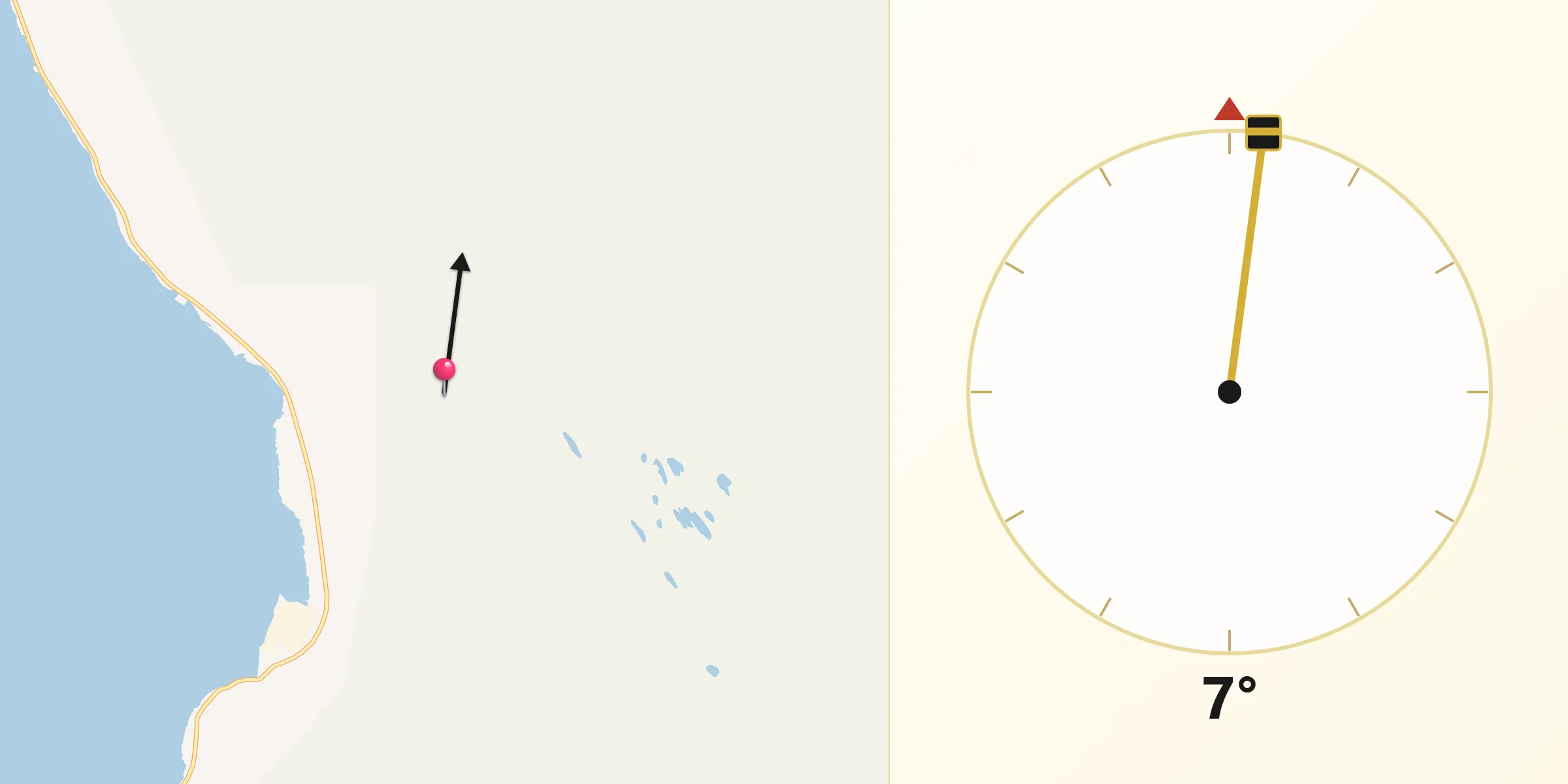 Qibla Direction from City and Borough of Wrangell