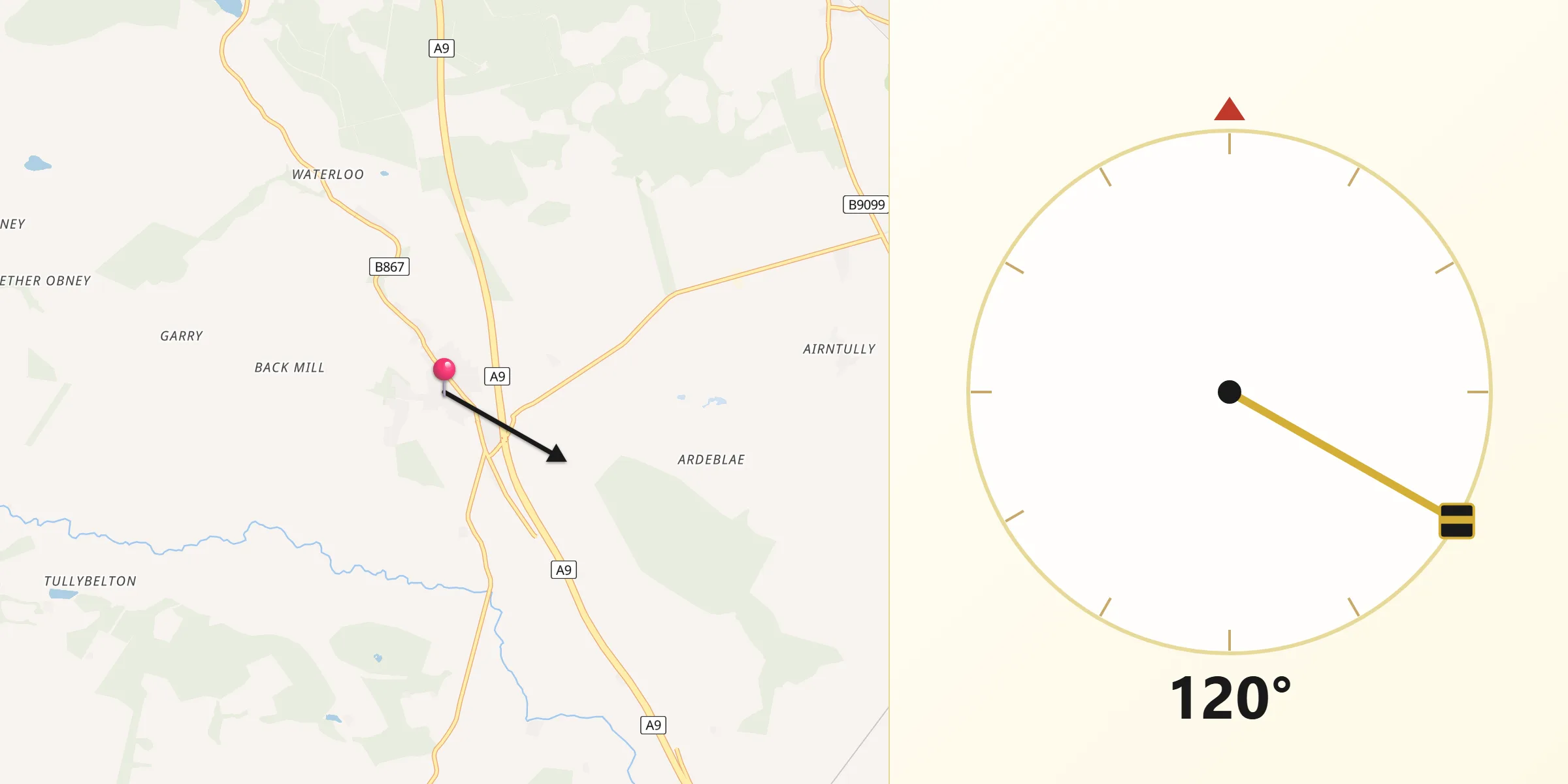 Qibla Direction from Bankfoot