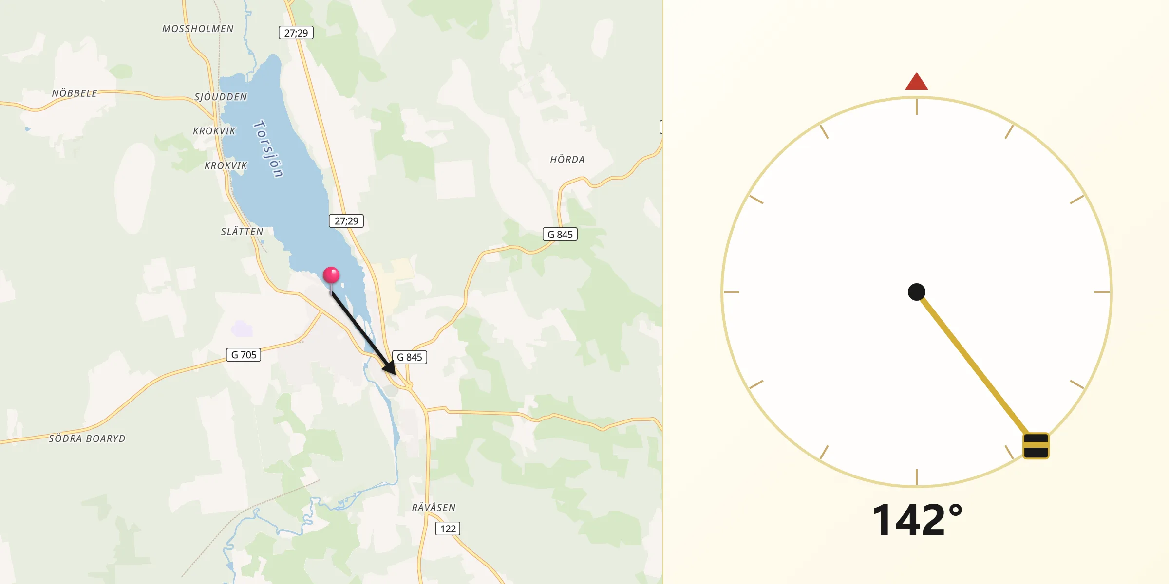 Qibla Riktning från Ingelstad