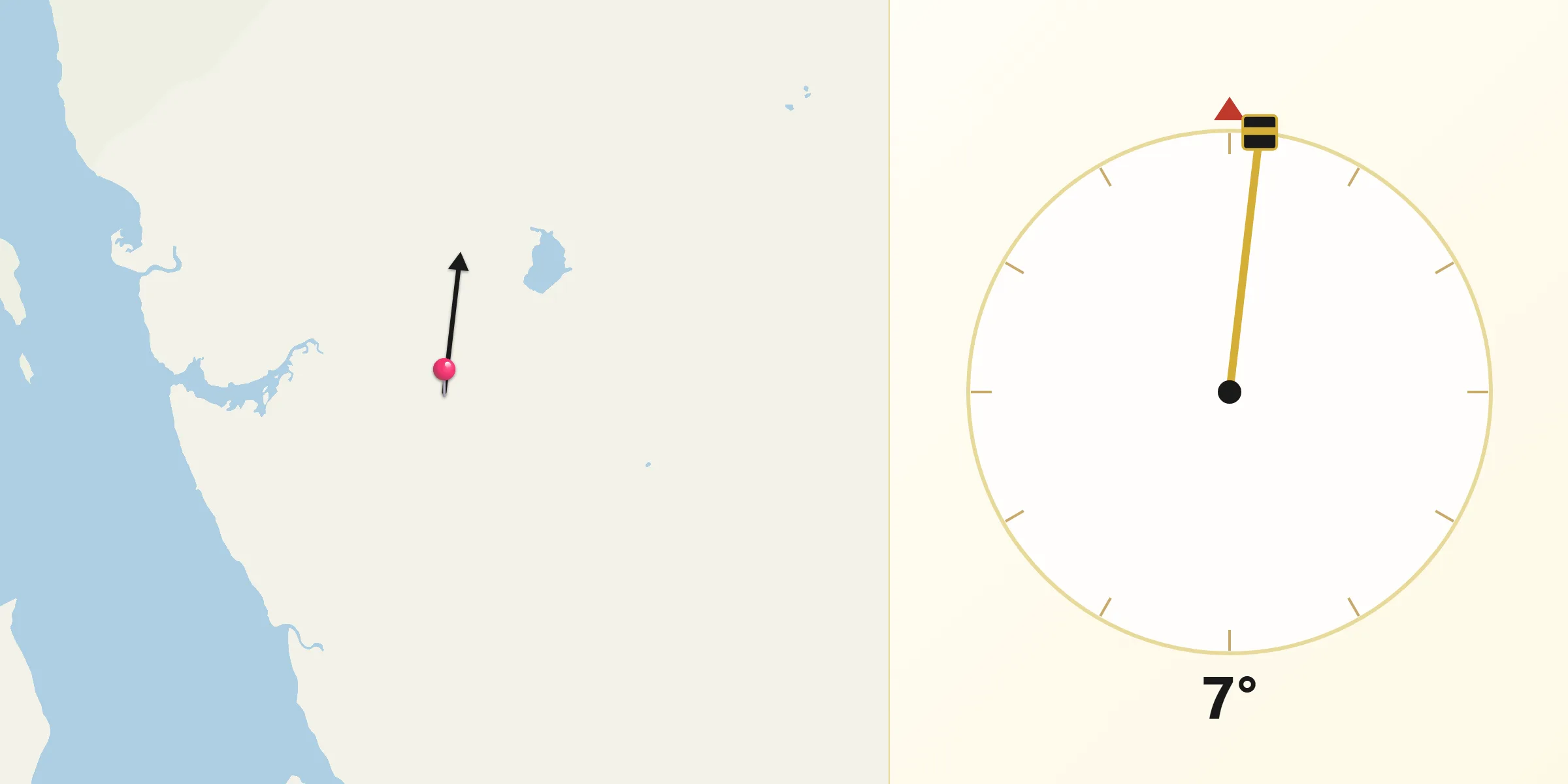 Qibla Direction from Petersburg Borough