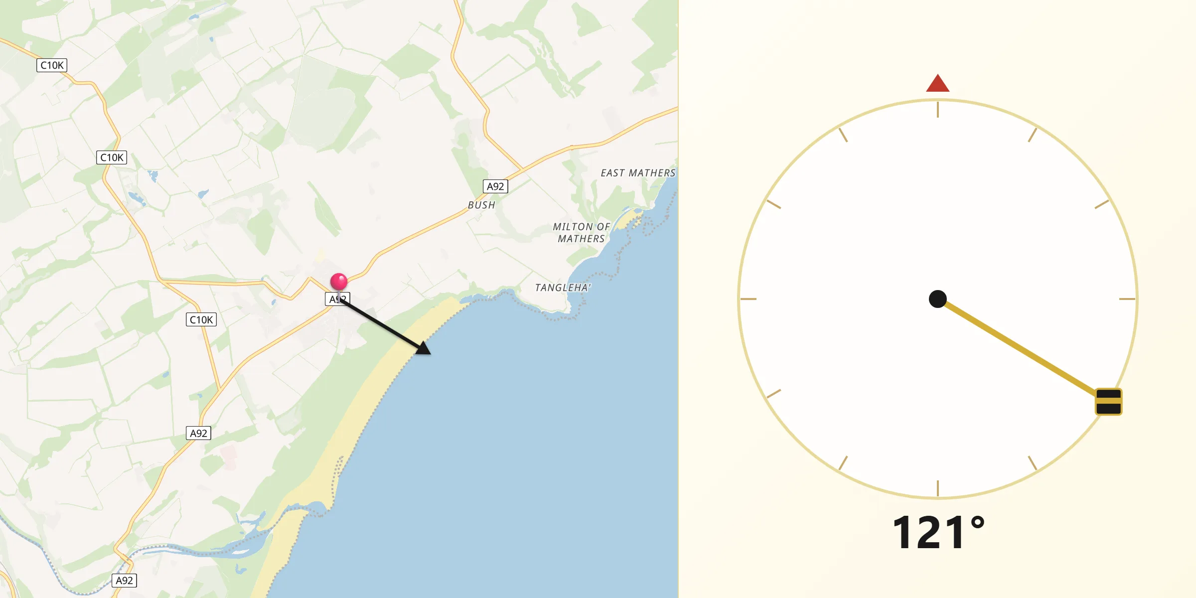 Qibla Direction from Saint Cyrus
