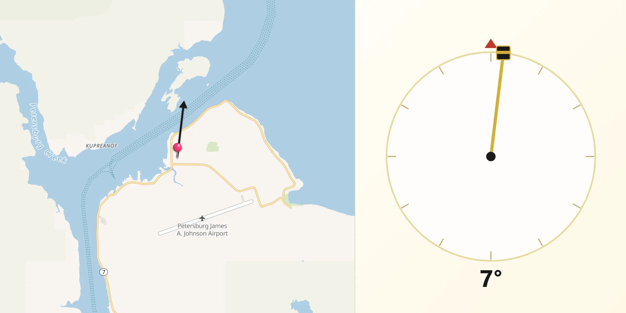 Qibla Direction from Petersburg