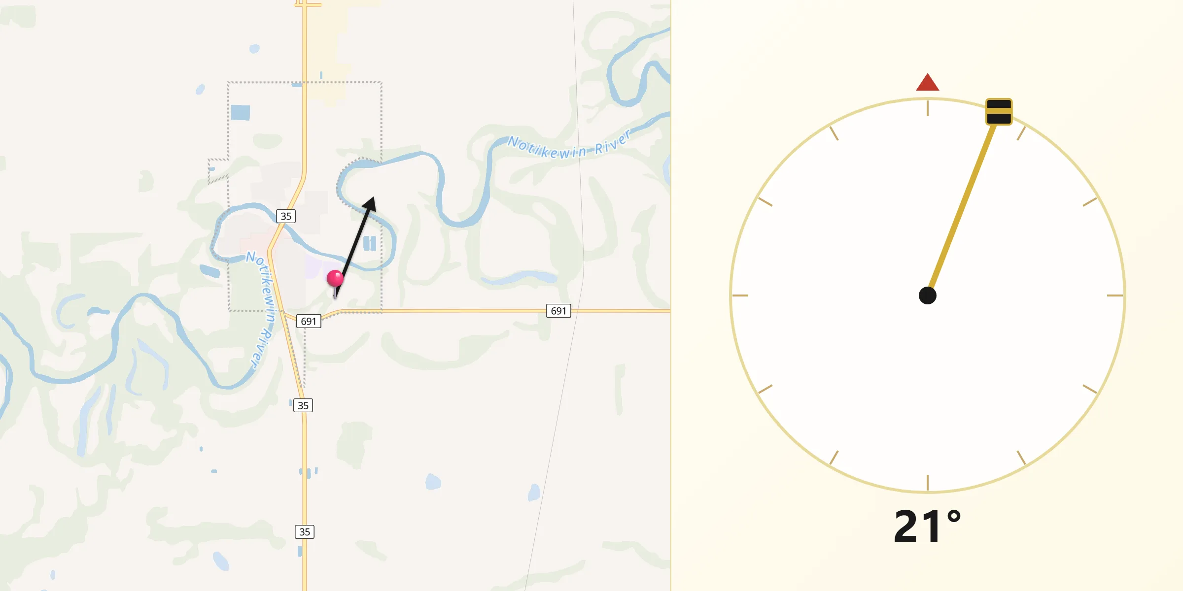 Qibla Direction from Manning