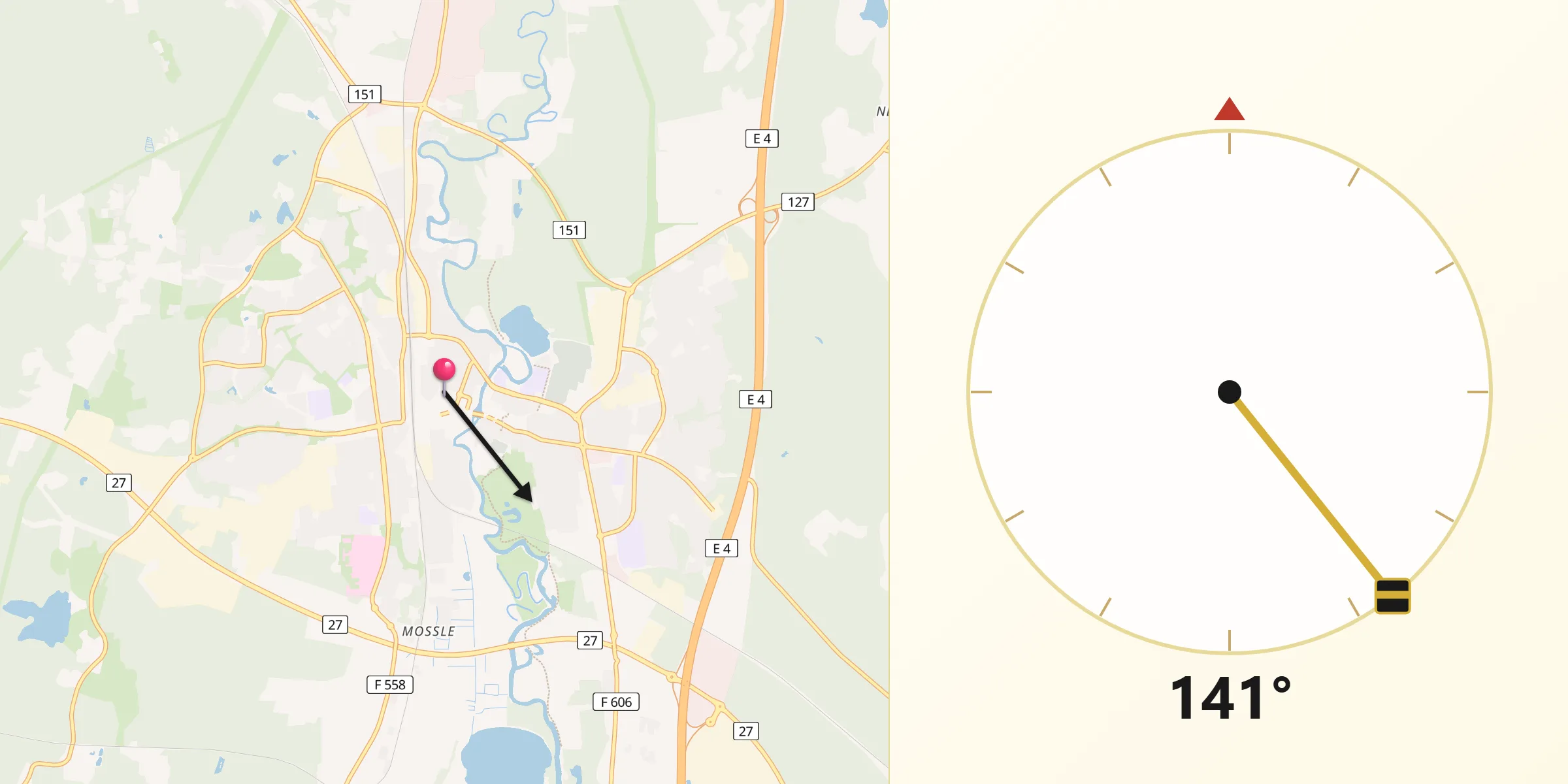 Qibla Riktning från Värnamo