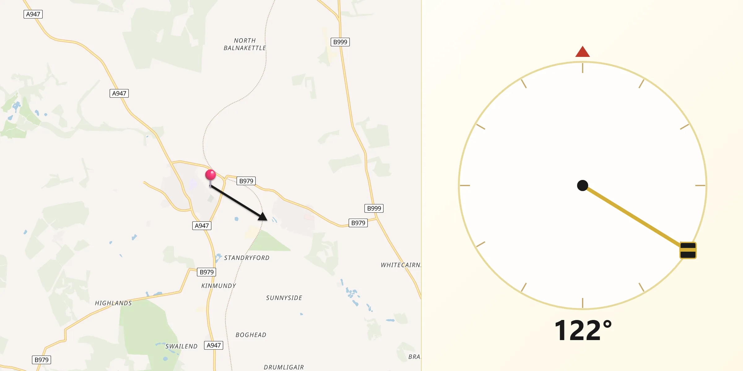 Qibla Direction from Newmacher